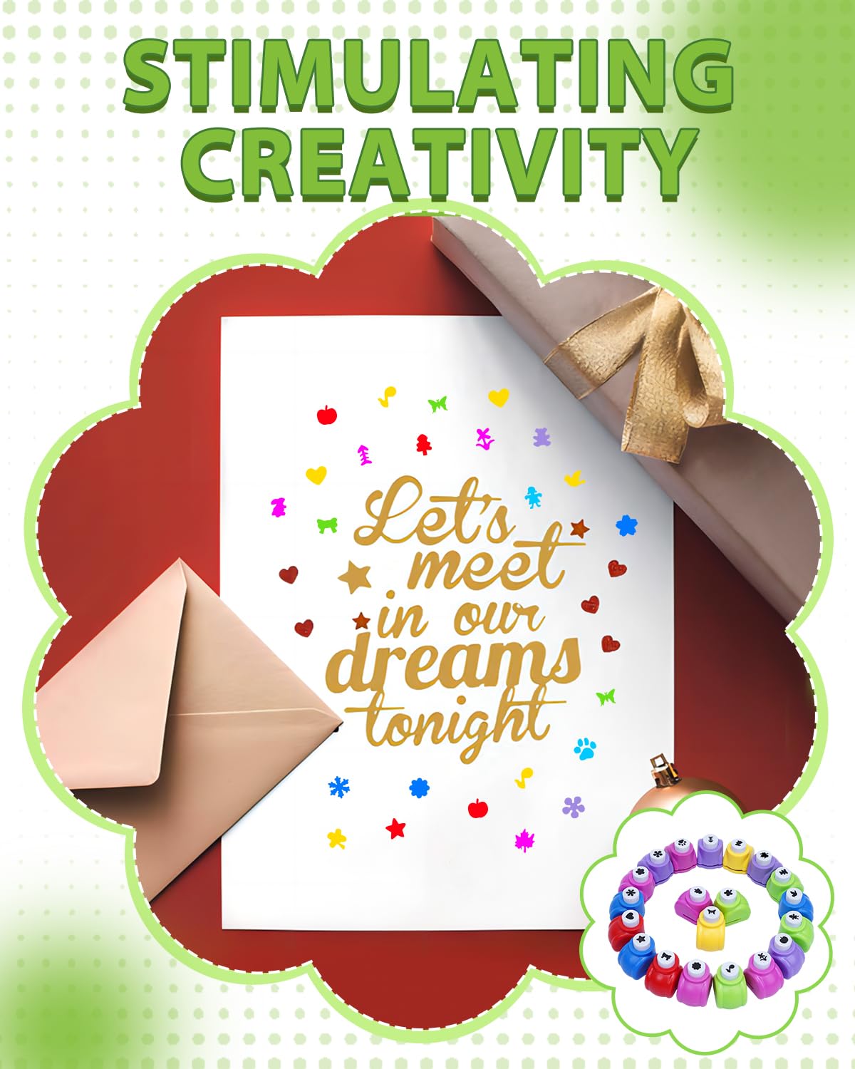 UCEC 20PCS Kids Mini Hole Puncher for Crafts, Paper Punch Shape Maple Leaf Heart Star Snowflake, Shaped Hole Punches Shape Cutters for Paper Nail Art Thanksgiving Christmas Gifts Scrapbooking Cards