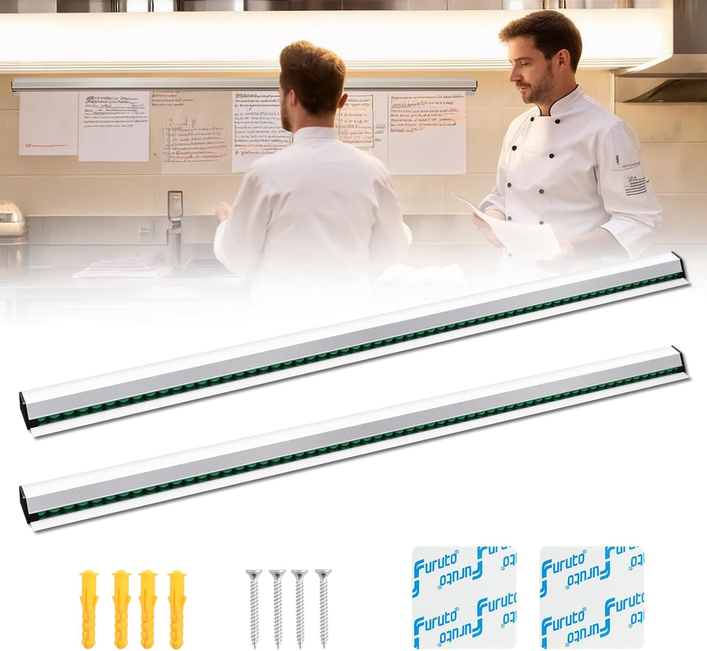 CjgyzTicket Holder for Restaurant, 28/32/36/48/60 inches, Restaurant Order Holder，Durable and Easy to use, Suitable for Commercial Kitchens, cafes, Fast-Food(28 Inch, 2 Pcs)