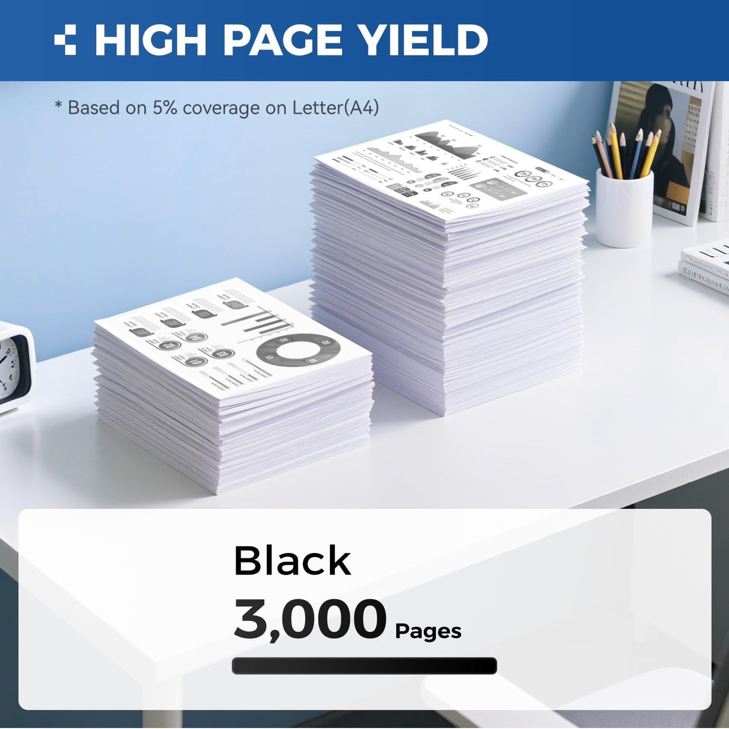 TN830XL Toner Cartridge Black 2-Pack High Yield Replacement for Brother TN830XL TN830 XL Compatible for HL-L2460DW HL-L2405W HL-L2480DW MFC-L2820DW DCP-L2640DW MFC-L2900DW HL-L2400D Laser Printer Ink