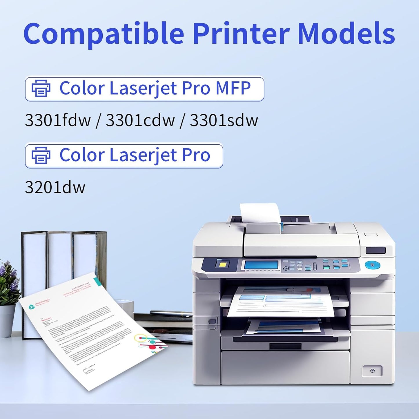 218A Toner Cartridges 4 Pack Compatible Replacement for HP 218A 218X for Color Laserjet Pro 3201dw MFP 3301fdw 3301cdw 3301sdw Printer Ink W2180A W2180X High Yield (BCMY, 4-Pack)