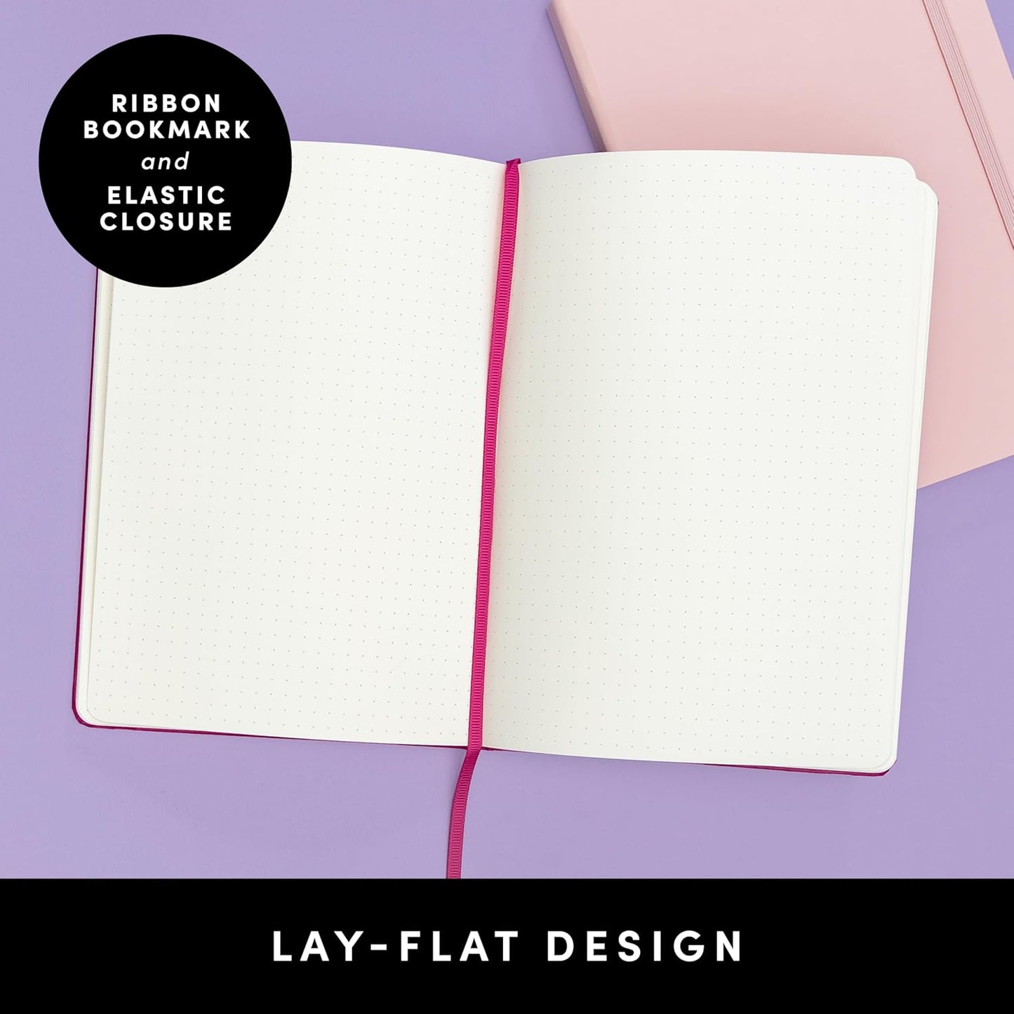 PAPERAGE Dotted Journal Notebook, (Marigold), 160 Pages, Medium 5.6 in x 8 in - 100 GSM Thick Paper – Hardcover Journaling Notebook for Work, School & Bullet Journaling