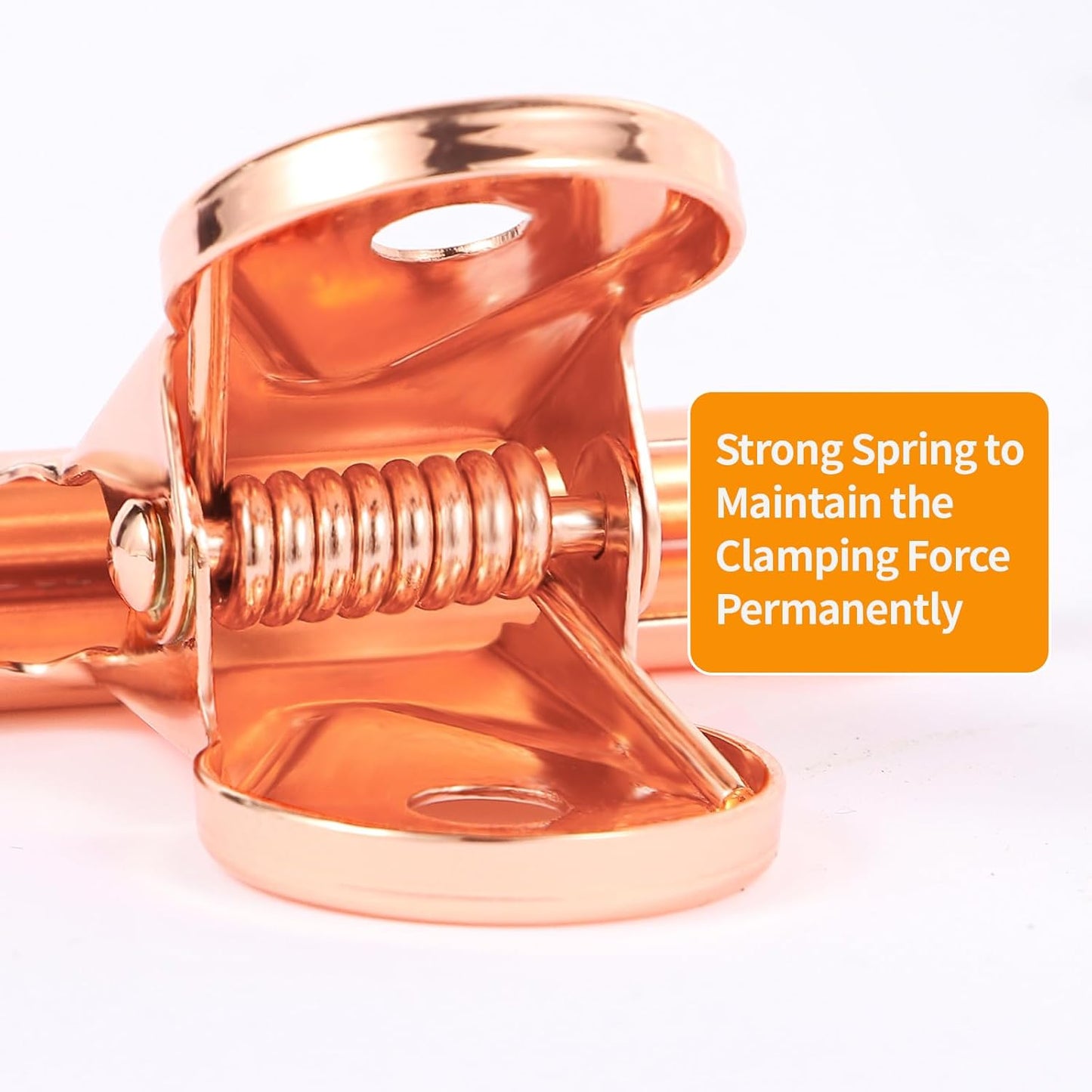 SIAMESE Bulldog Clips, 4 Pcs Binder Clips for Office & Kitchen, Multi-Purpose Binder and Food Bag Clamps for Sealing, Storage, Hanging (Rose Gold)