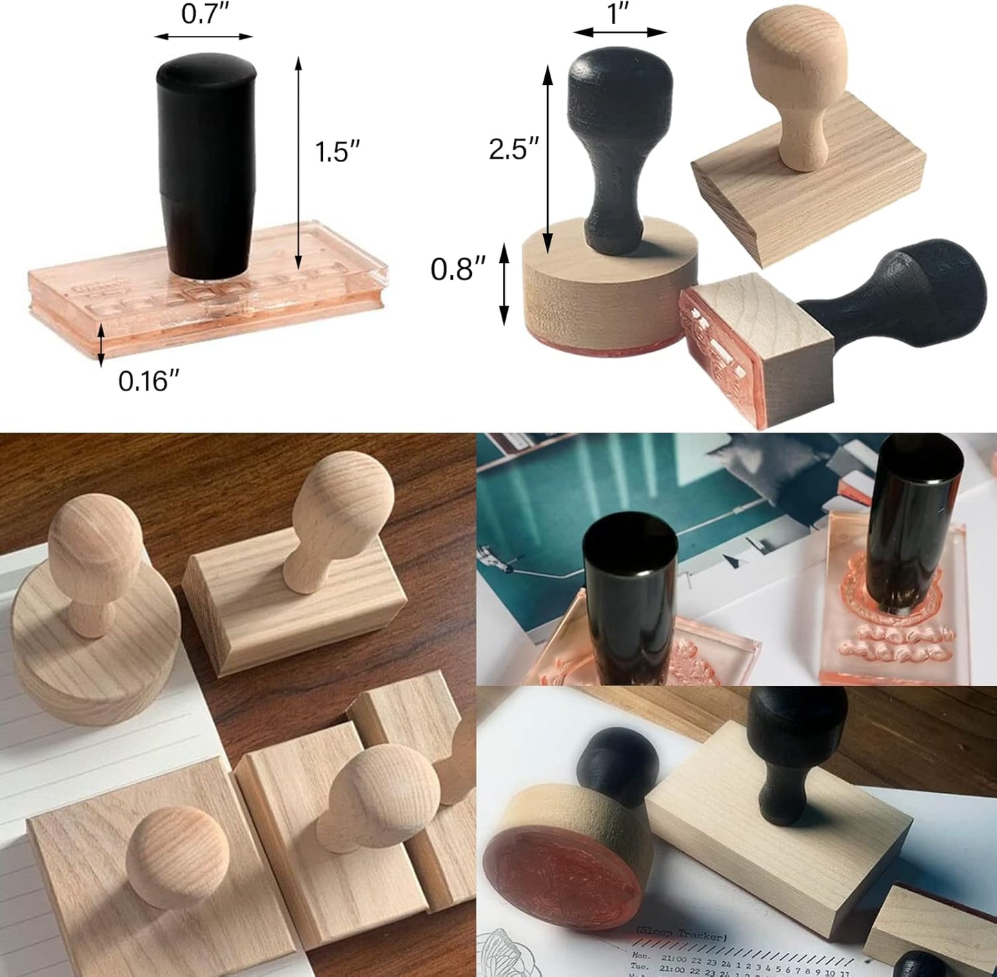 Custom Stamp with Logo Text - Personalized Rubber Stamp with Handle - Address Stamps for Business or Crafting - Rectangle 2"x3"