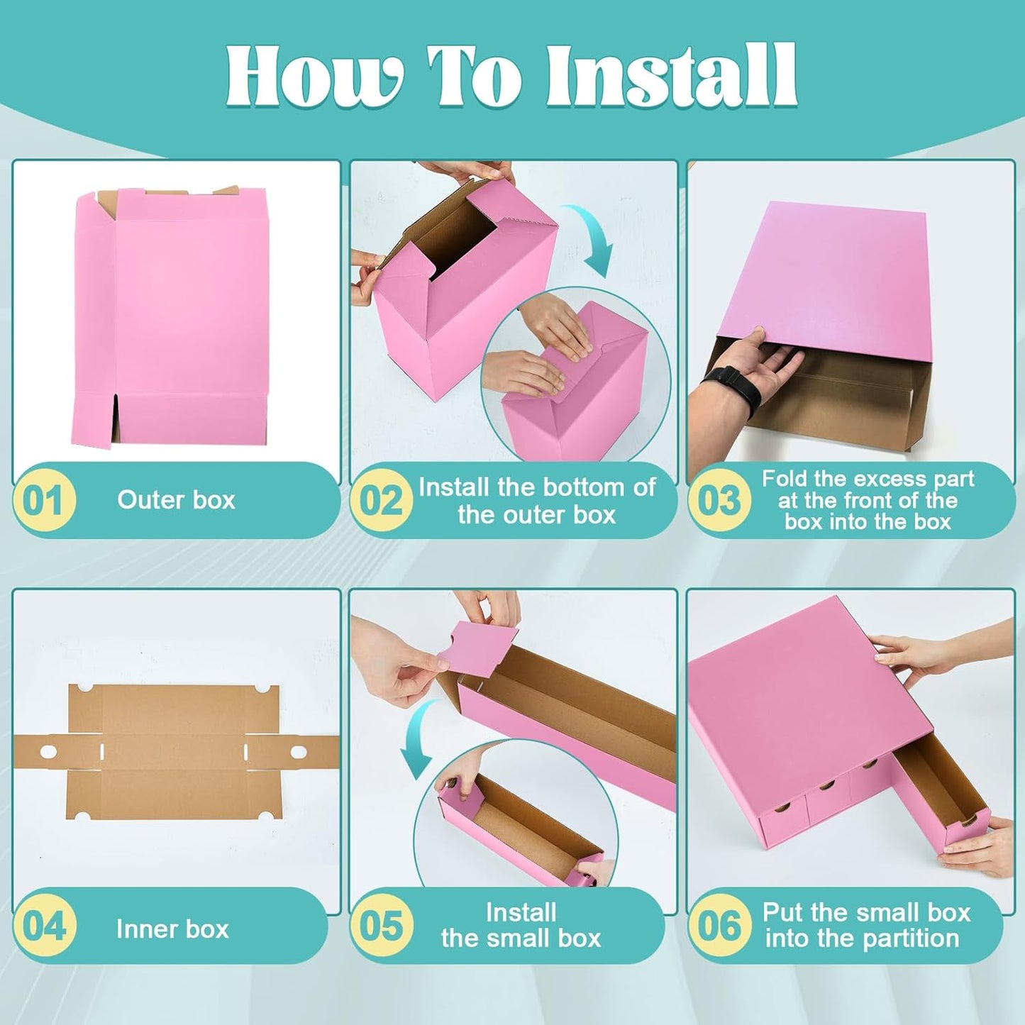 Cholemy Trading Card Storage Box 15000+ with 70 Cardboard Storage Divider, Label Sticker for Collection Compatible with TCG, Sport Cards(4 Row, 4 in A Row,Pink)