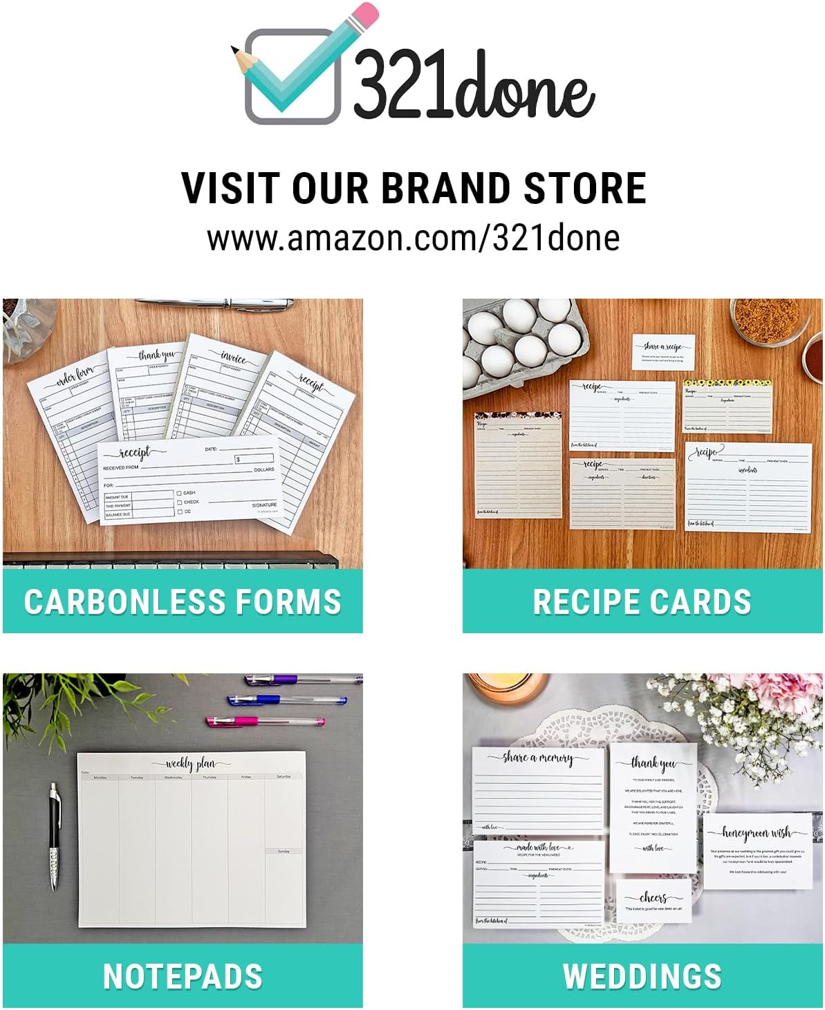 321Done Loyalty Punch Cards, Made in USA - Customer Reward Card 3.5x2 White, Business Card Size, Redeem 10 Punches or Visit for Prize - Pack of 100