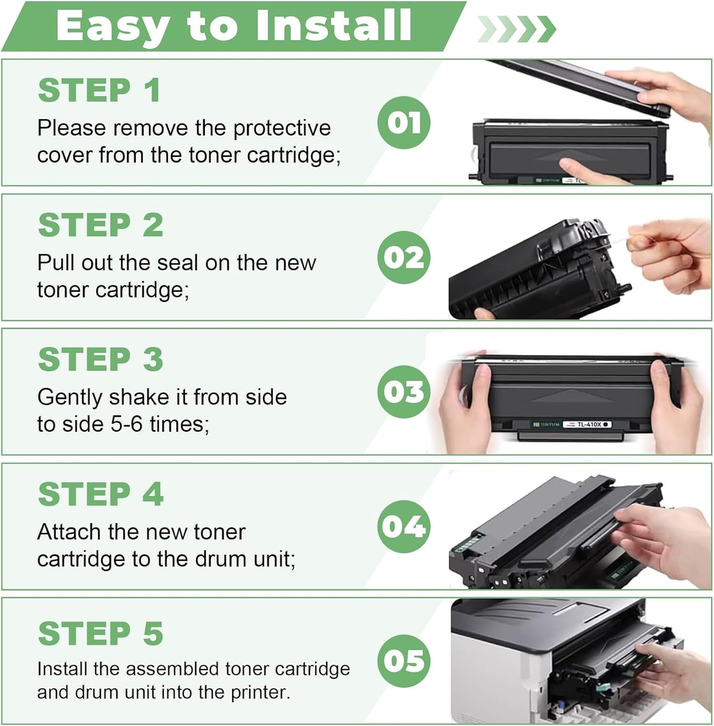 Compatible TL-410X Toner Cartridge Replacement for Pantum TL-410X TL-410H TL-410 for M7102DW P3012DW M6800FDW M7200FDW M7100DW M6802FDW M7102DN M7202FDW (3-Plack)