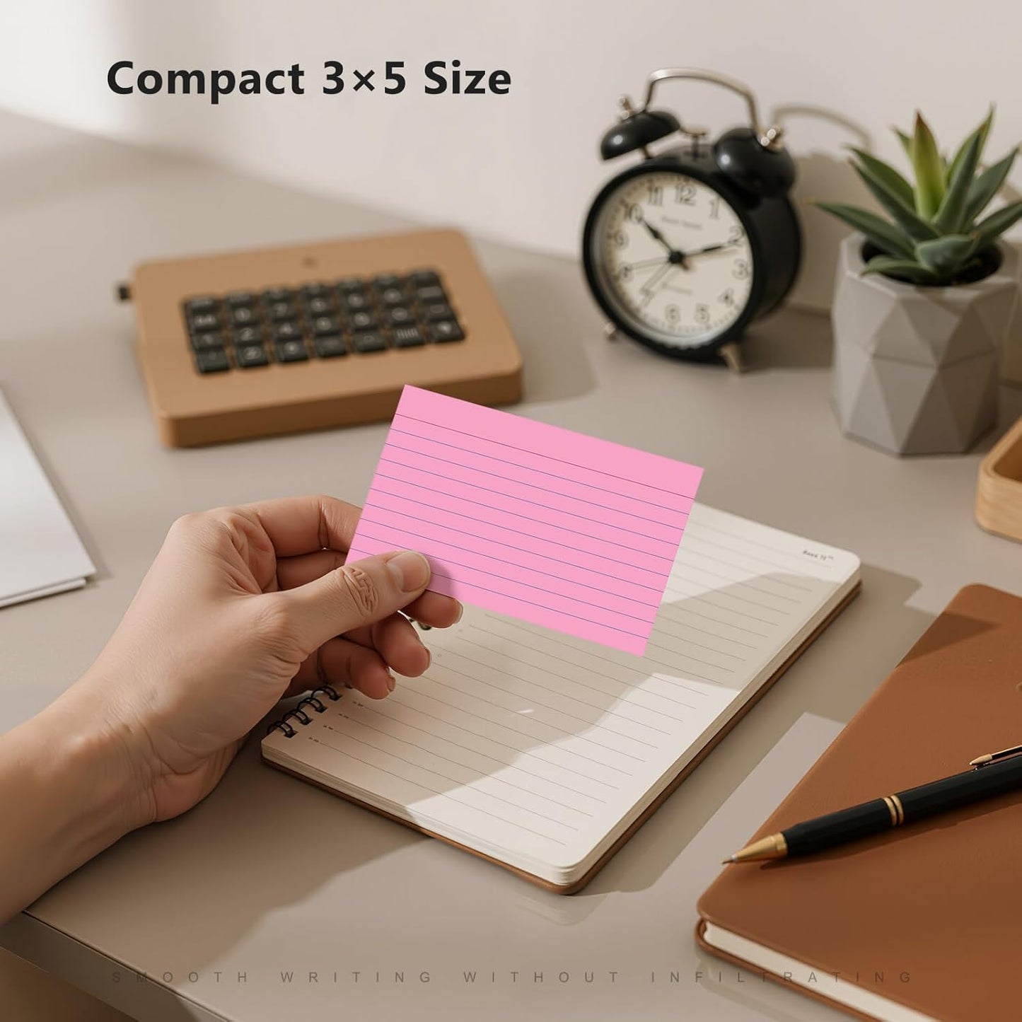250 Count Index Cards 3 x 5 Inch, Heavyweight Colored Lined Note Cards Portable Ruled Flash Cards Perfect for Studying and Organizing, Note Taking Study Flashcards for Home, School and Office