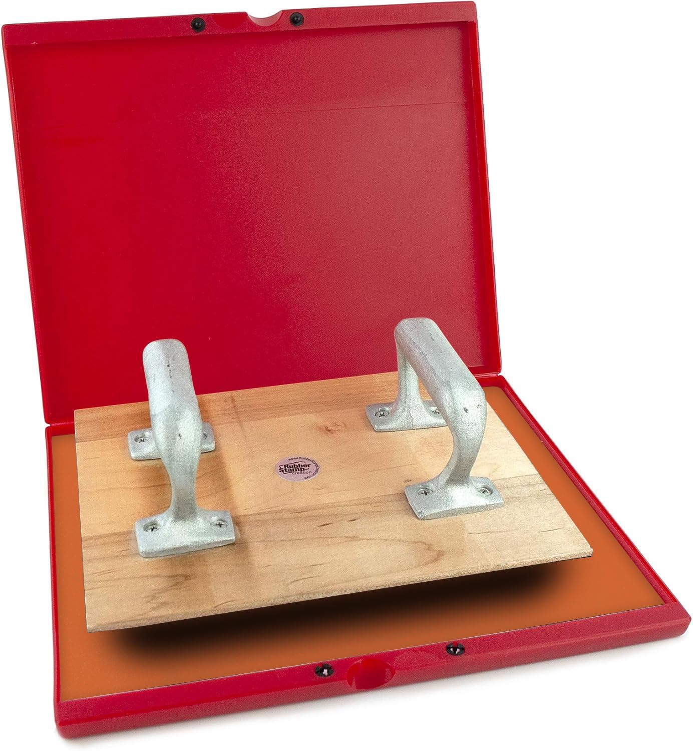 MaxMark Industrial Stamp Pad - Extra Large 9.25" x 12.25" Stamp Pad - Orange Ink