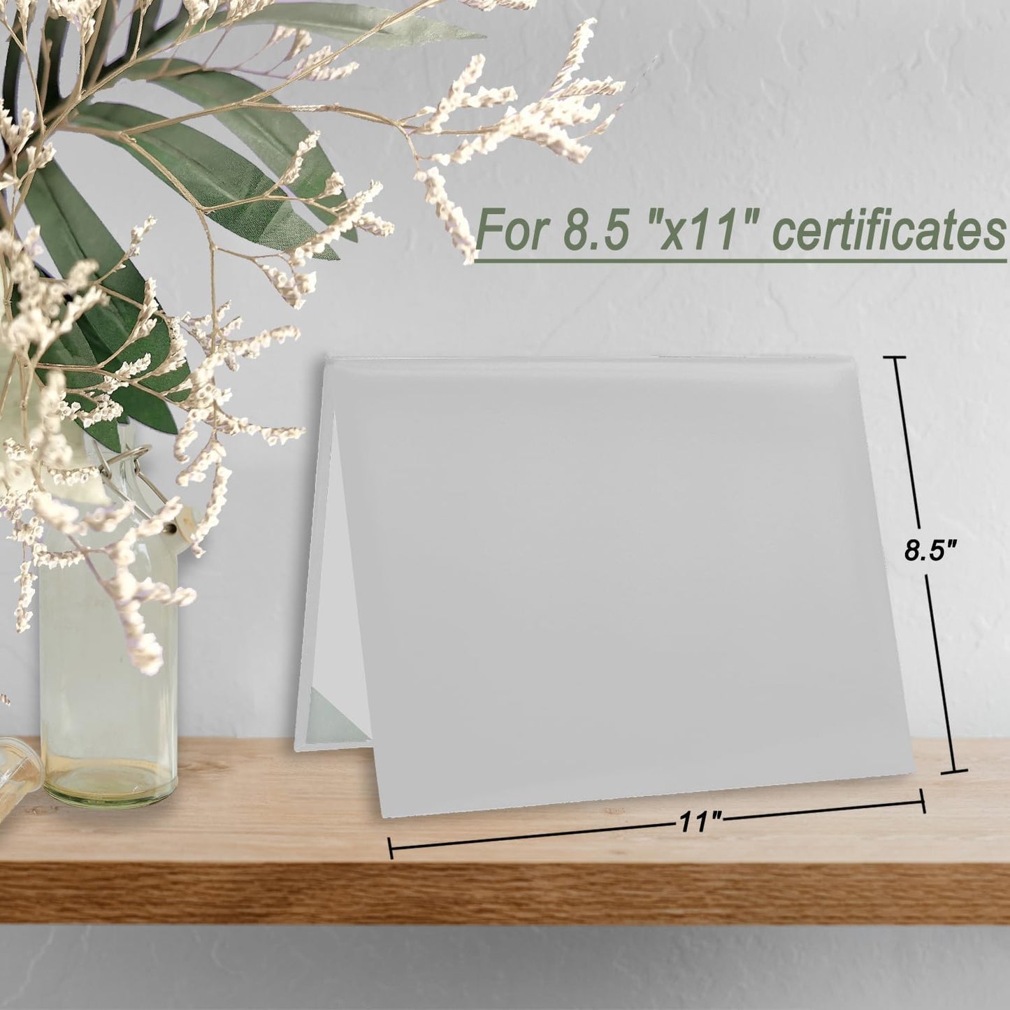Certificate Holders 8.5"x11" Graduation Diploma Cover Document Leather Folders,White-100 Pack