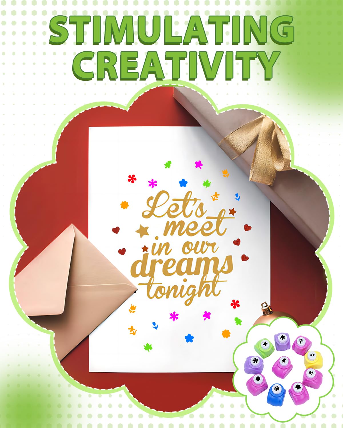 UCEC 10PCS Flower Hole Punch for Kids, Paper Punch Shapes for Crafting, Shape Cutters for Paper Crafts, Tiny Hole Puncher Single Adults Nail Art Tag Cards Stamp Thanksgiving Decorations Fun Punches