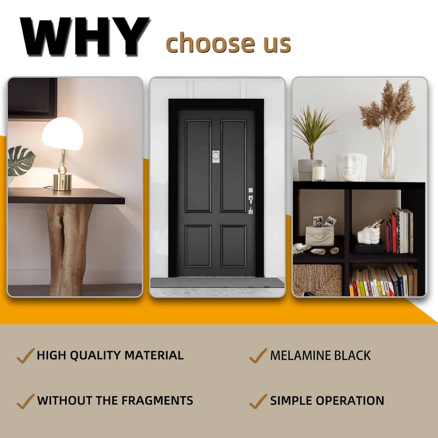 GSCIT Club Black Edge Banding, 3 inch x 25ft Melamine Edge Banding with Hot Melt Adhesive Preglued Cabinet Edge Banding Flexible Black Veneer Edging