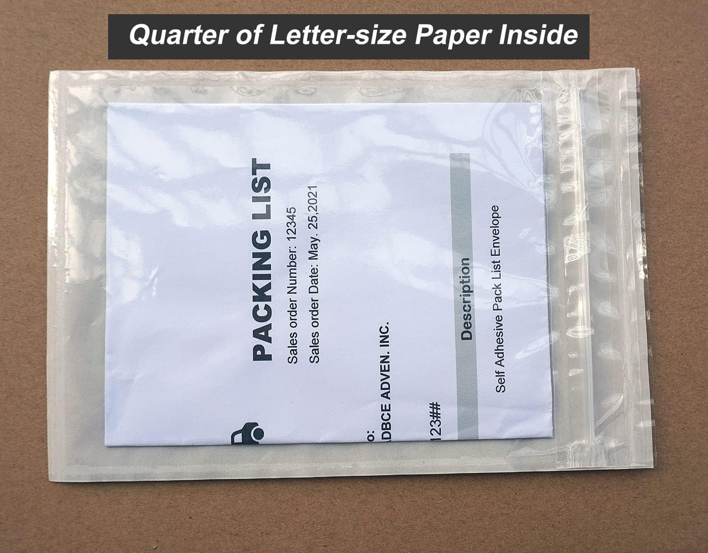 BEUYI Premium 5'' x 7.5'' Resealable Adhesive Shipping Label/documents Pouches (50 Pack)