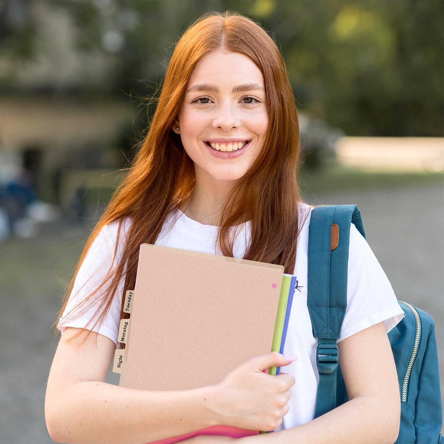 3 Ring Orange Binder Dividers with 8-Tabs, A4 Binder Dividers, Sturdy Plastic Divider, Aesthetic Divider for Binders, Suitable for Notebooks and Binders, 3 Hole Punch (Orange)