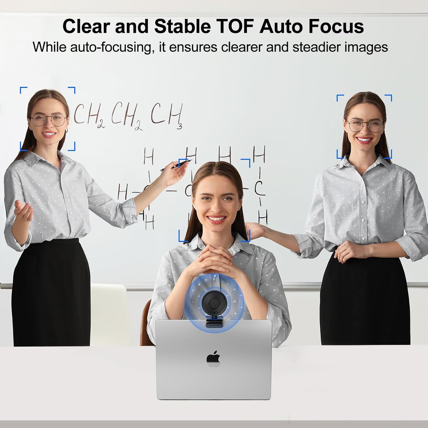 4K Webcam with Light, HD Webcam for PC with Remote Control, Built-in Privacy Cover, Adjustable Brightness, Noise Reduction Mics, for Zoom Skype Teams Laptop and Google Meet