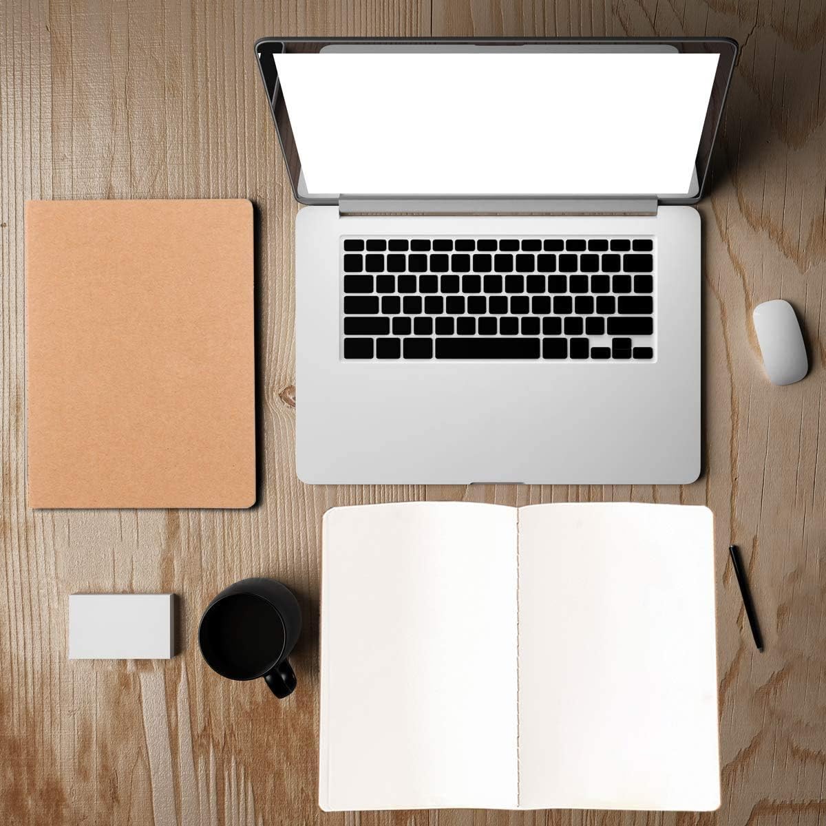 Large Blank Notebook Journals Bulk with Thick Plain Paper, 60 Pages, 8.5x11 inch, Sketchbook Composition Diary Subject Notebooks Planner for Students Office, Kraft Journal Set, 12 Pack