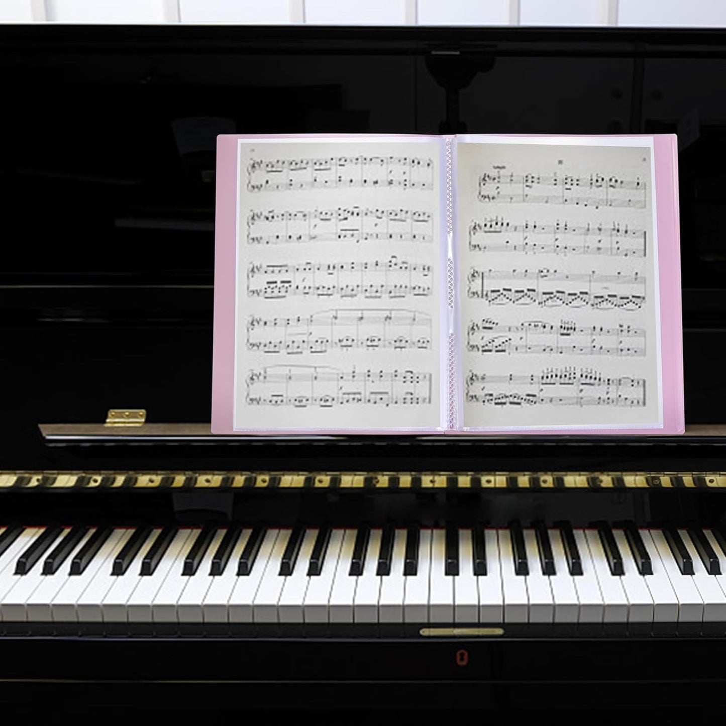 Tuhangcc Binder with Plastic Sleeves 8.5x11 20-Pocket- Heavy Duty Art Portfolio Folder with Clear Sheet Protectors,Displays 40Pages, Presentation Book for Artwork, Document Organizer(Space Gray)