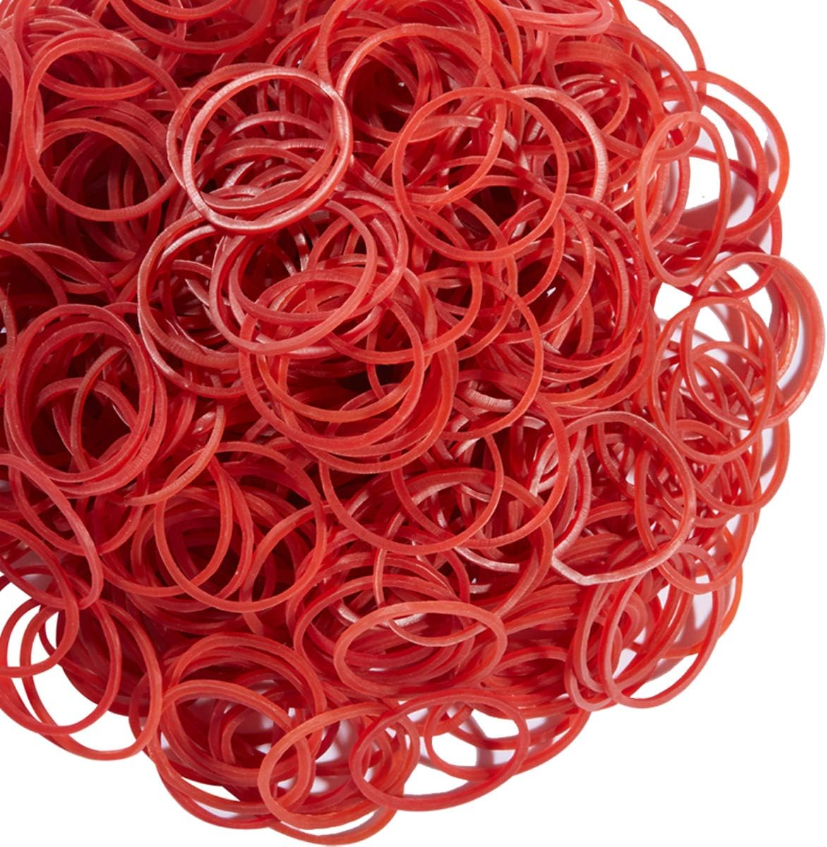 AMUU Rubber Bands 500pcs Red 2.5cm 1inch Small mini Rubber Bands for Office School Home Elastic Band