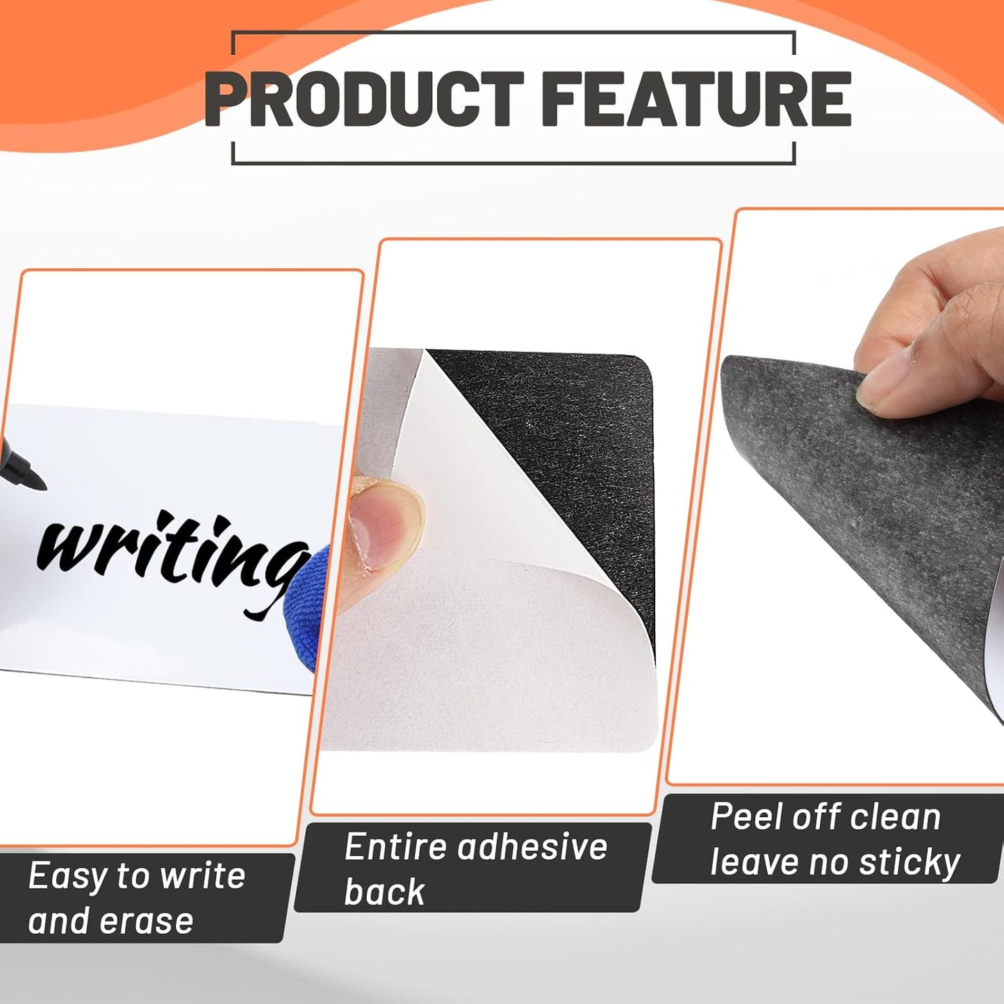 Dry Erase Labels Stickers 24 Pack 3x5 inch Reusable Dry Erase Sticky Notes Mini Whiteboard Label Stickers Removable Reusable Sticky Labels Dry Erase Post It Notes with Wipe Cloth