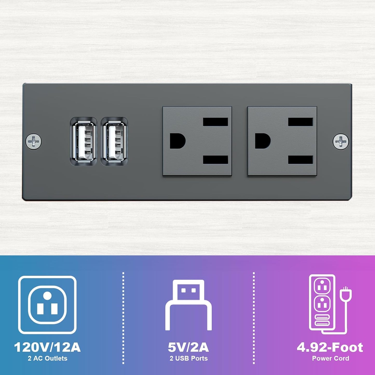 Height Adjustable Computer Tower Stand with Charge Station and USB Charging Port, 2-Tier ATX-Case Cart, Under Desk Mobile PC Stand, CPU Holder Cart with Locking Caster Wheels for Fits Most PC