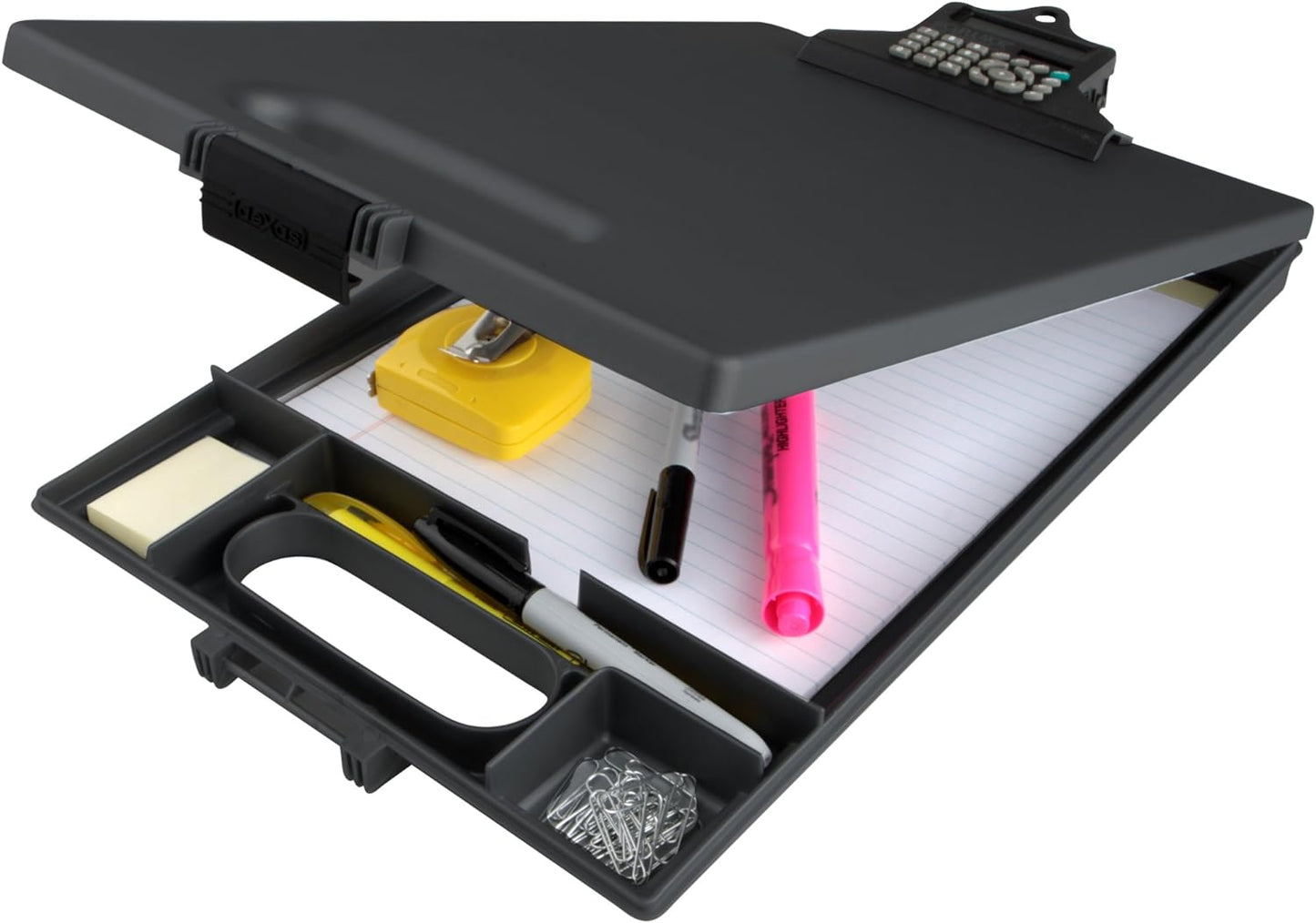 Dexas Clipcase Calculator Storage Clipboard, Black