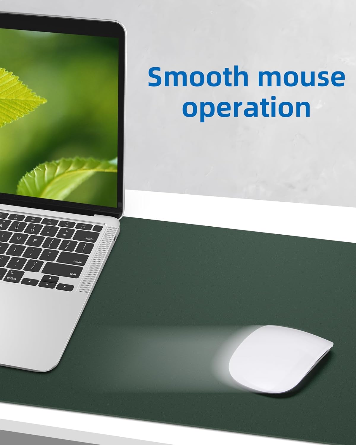 Non-Slip Desk Pad,Mouse Pad,Waterproof PU Leather Desk Protector,Ultra Thin Large Desk Blotter,Waterproof Keyboard mat for Office/Home/Decor(Dark Green 23.6" x 13")