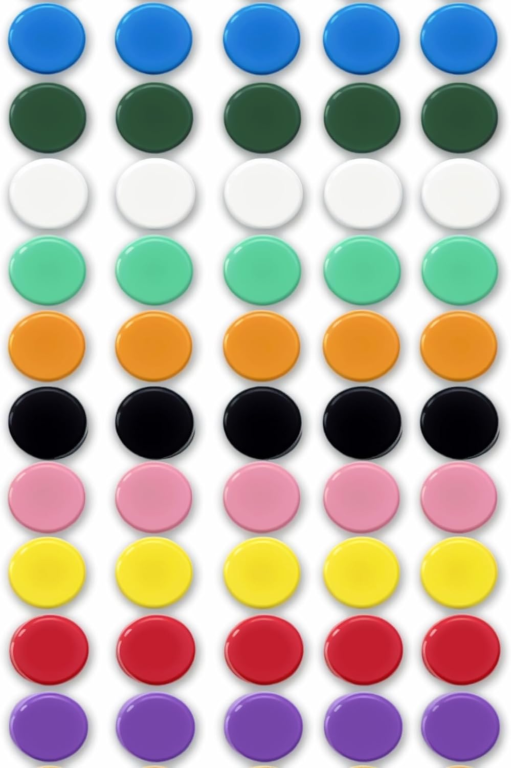 Qualsen Fridge Magnets, 50pcs Small Refrigerator Magnets for Whiteboard, Kids, Mini Cute Magnets for Locker, White Board, Kitchen, Office, Classroom (Colorful)