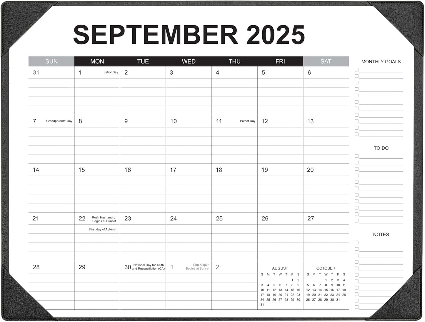 Desk Calendar 2025-2026 with Desk Mat – 22" x 17" Large Desk Pad Calendar Runs From Sep 2025 to Dec 2026, Office Supplies Desktop Monthly Calendar for Home & Office