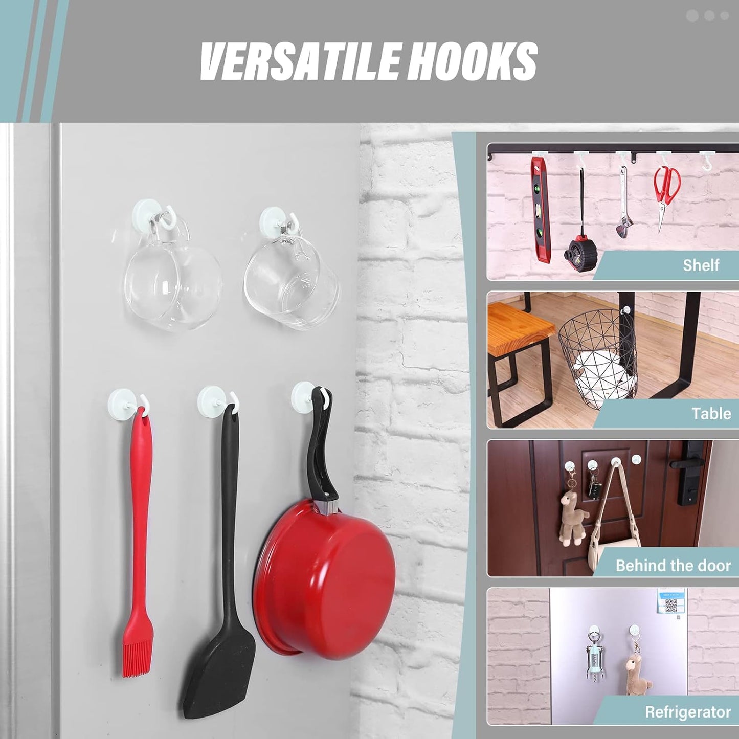 Neosmuk Magnetic Hooks Heavy Duty, Strong Magnet with Hook for Fridge, Super Neodymium Extra Strength Industrial Hooks for Hanging, Magnetic Hanger for Toolbox, Cruise, Grill(White,4 Pack)