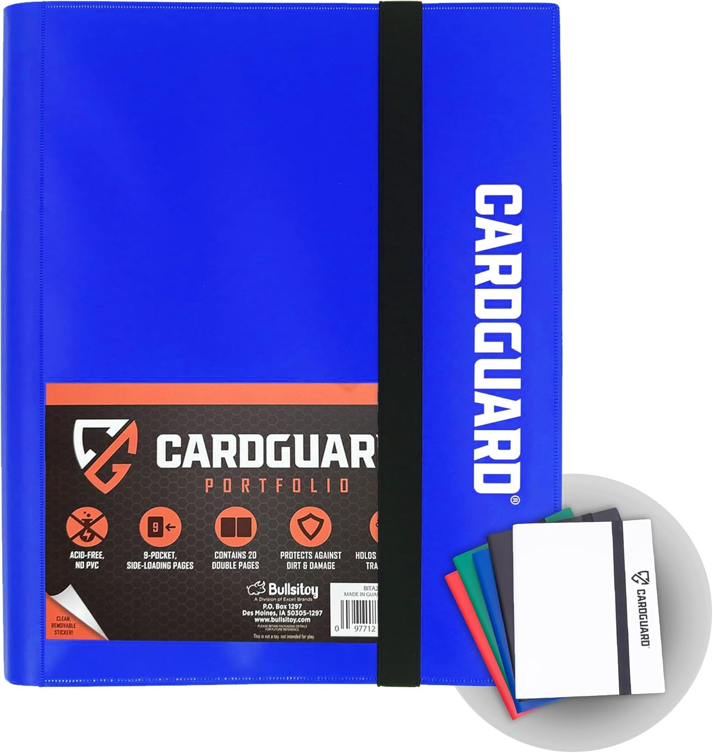 Trading Card Binder Pro-Folio – 9 Pocket Binder - Side-Loading Album, Durable & Acid-Free Storage for Pokémon, YuGiOh, MTG, TCG, Game & Sports Cards, Blue