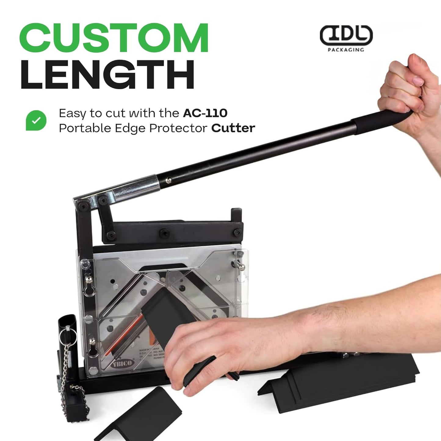 IDL Packaging Cardboard Edge Protector 2" x 2" x 12", Pack of 100 - V-Board Reinforced Cardboard Corners for Shipping - White Kraft Corner Protectors for Pallets