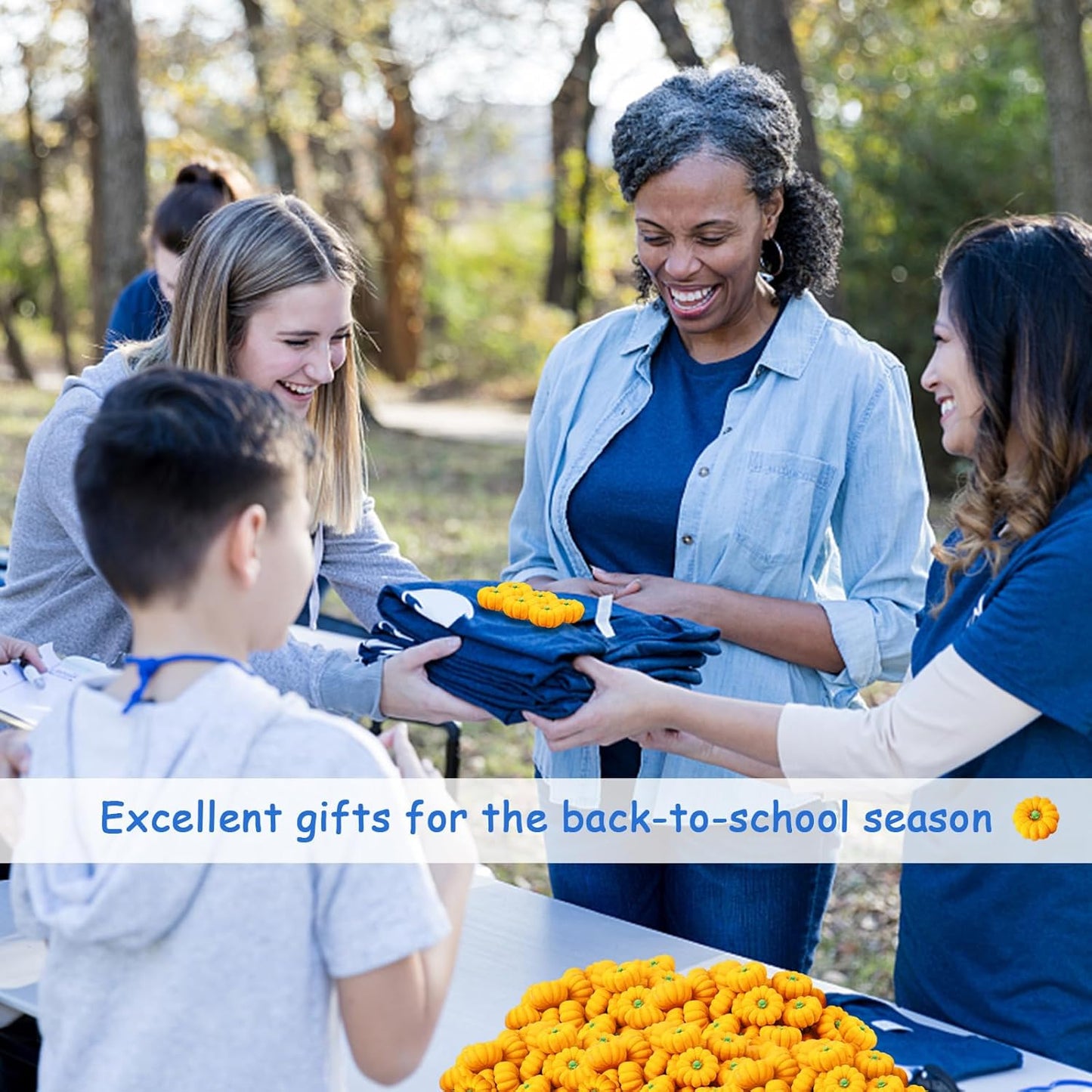 Pumpkin Erasers Bulk Party Favors Mini Pumpkin Erasers for Children Students Back to School Gifts Classroom Counting Math Manipulative Counters Teacher Rewarding Gift 50pcs