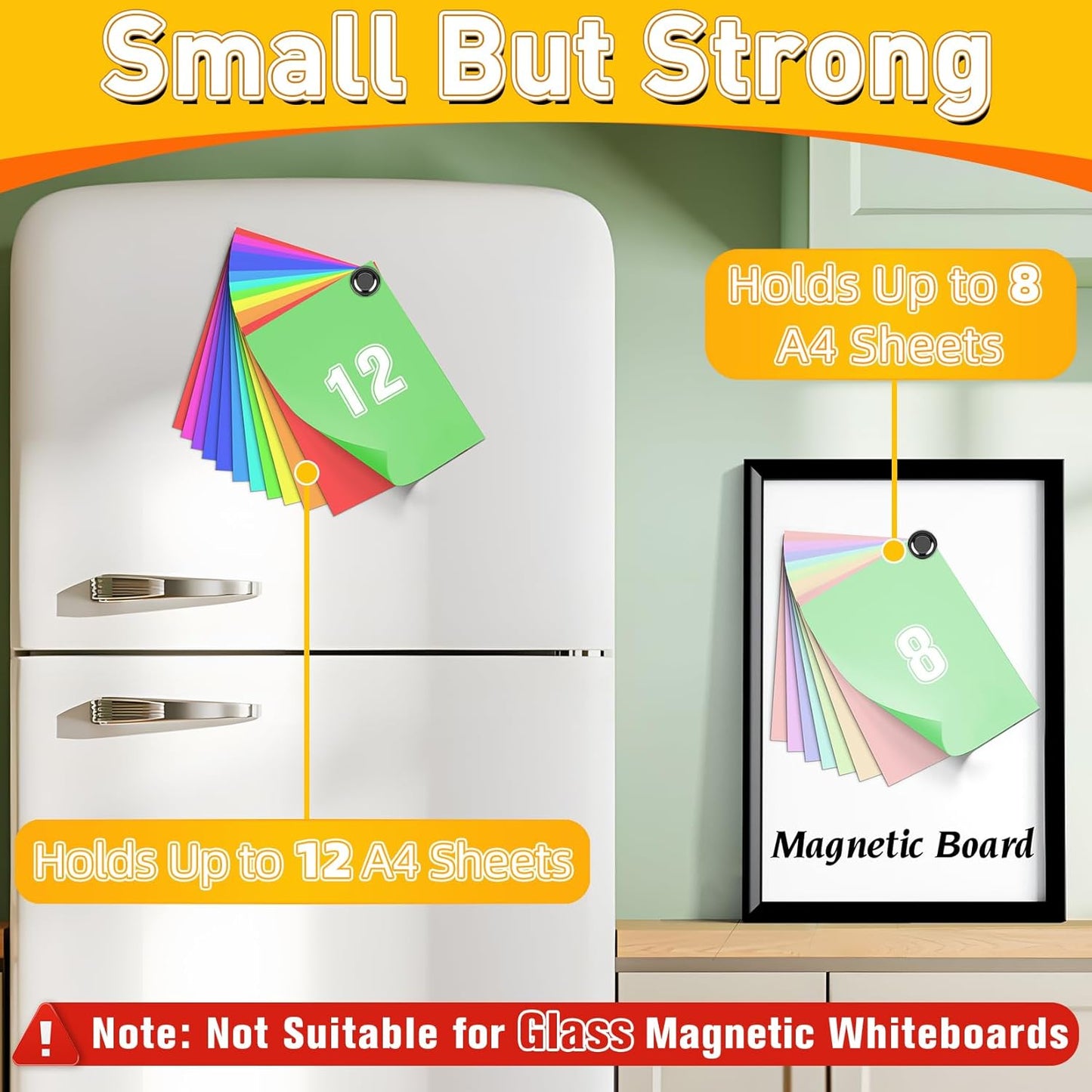 VNDUEEY 40Pcs Black Refrigerator Magnets Fridge Magnet, Strong Whiteboard Magnets, Fridge Magnets Adults, Small Magnet for Kitchen, Office, School, Locker