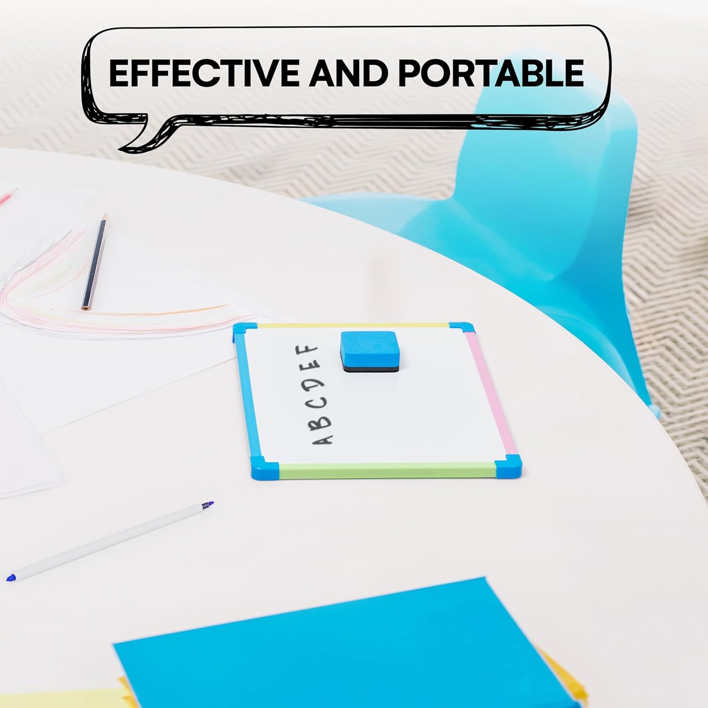 White Board for Kids - Magnet Board for Kids - Small Dry Erase Board Magnetic for Writing Learning & Drawing Art Educational - Magnetic Whiteboard - Set of 10