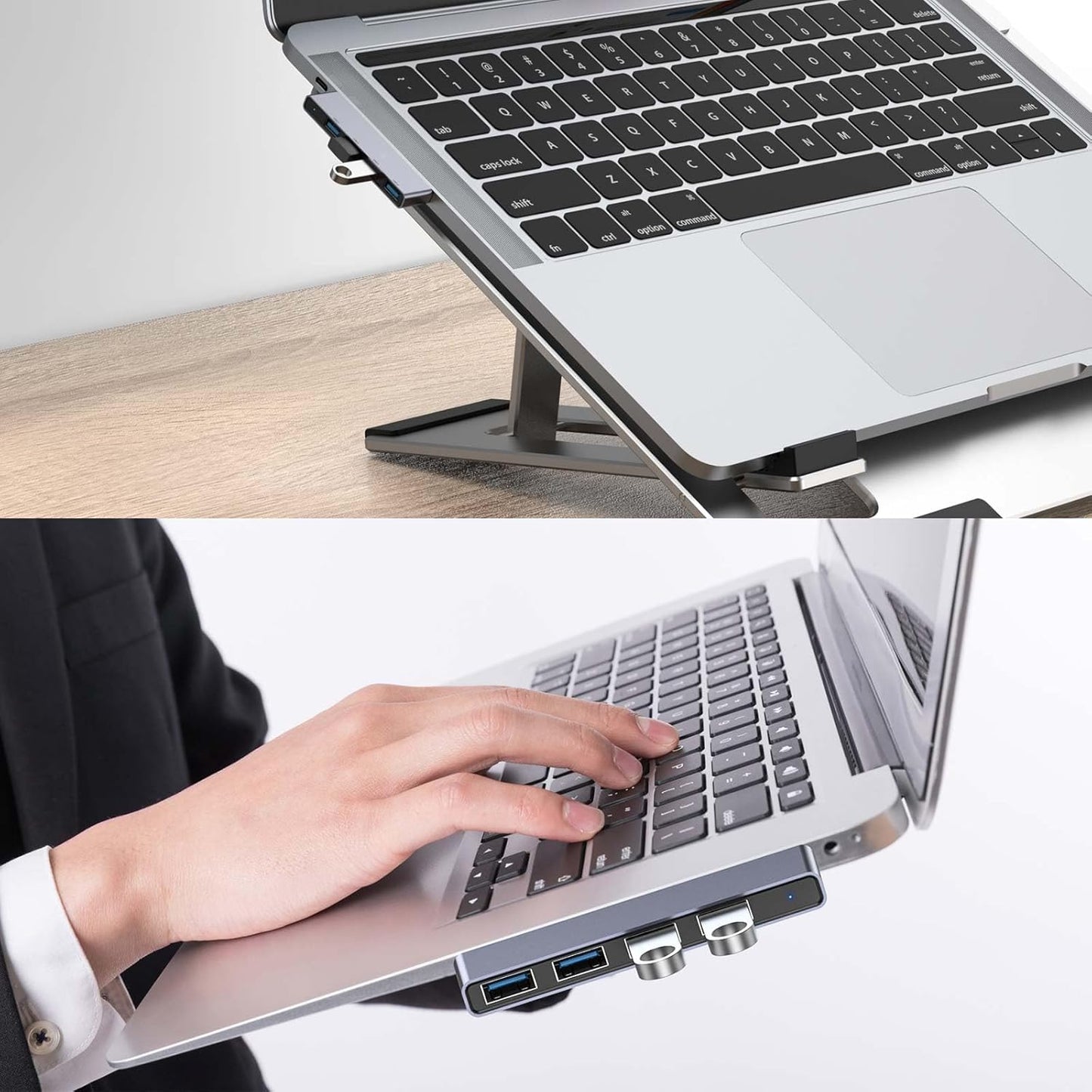 USB Hub 2Pack, Fidioto 4 Port Network-Hub(1 * 3.0 Hub, 3 * 2.0 Hub), USB Expander Hub for Laptop, iMac Pro, MacBook Air, Mac mini/Pro, Surface Pro, Notebook PC, USB Flash Drives and Mobile HDD Etc.