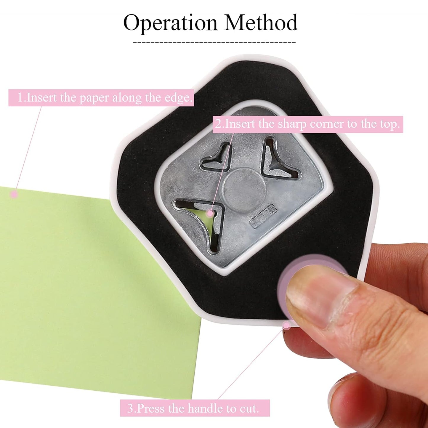 LOONENG 3 Way Corner Rounder Punch, 4mm, 7mm, 10mm 3 in 1 Corner Cutter for Paper Crafts, Laminator, Cardstock, DIY Projects, Photocards, Card Making and Scrapbooking