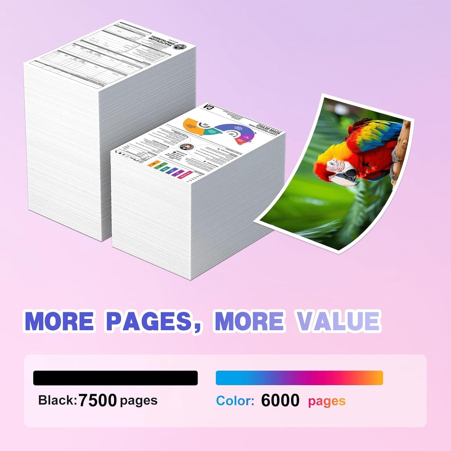 502 Ink Bottles Compatible 502 Ink Refill Bottles Work for ET-3850 ET-2850 ET-2760 ET-4850 ET-3760 ET-4760 ET-3750 ET-4750 ET-3830 ET-2700 ET-4750 ET-3700 ET-2750 (5 Pack)