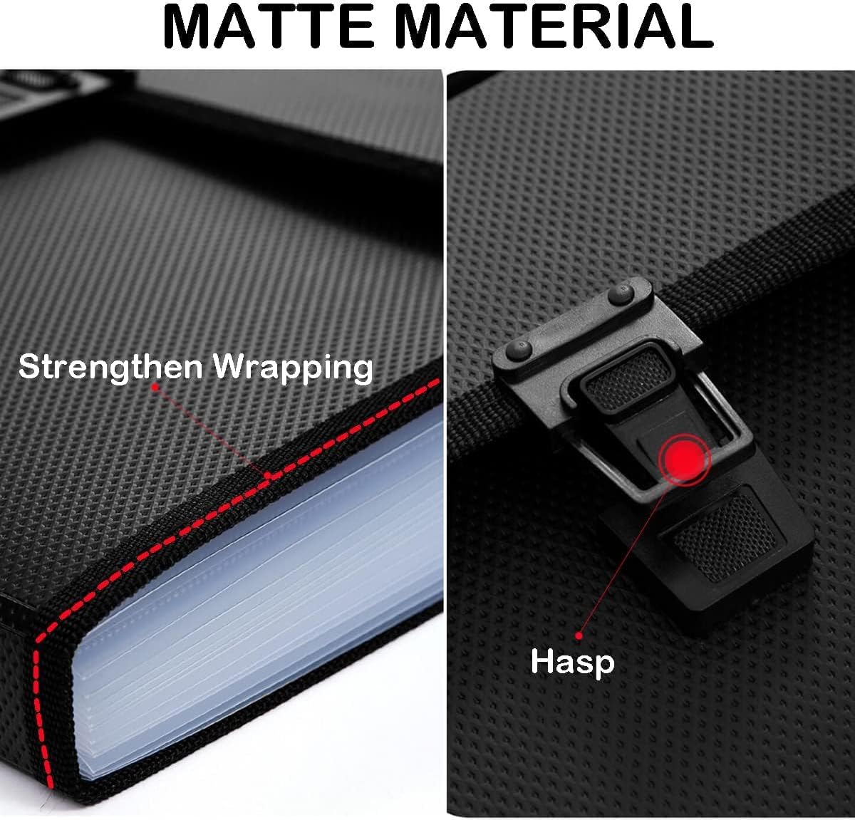 12 Pockets Letter Size/A4 Accordion File Organizer with Handle, TRANBO Expanding File Folder, Portable Paper Organizer, Expandable Plastic Document Organizer for Travel School Office - Black