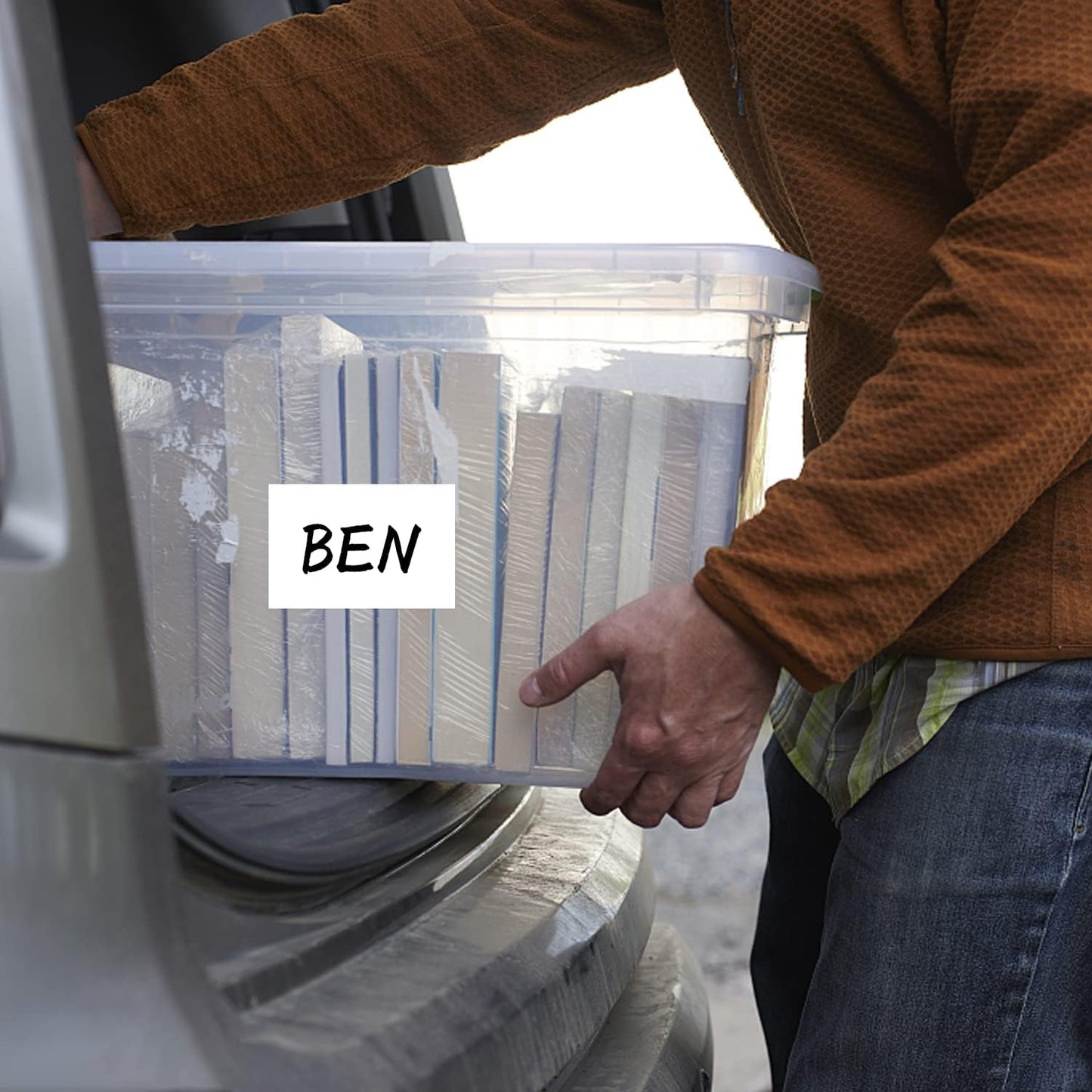 White Rectangle Sticker Labels 3×2 Inch Vinyl Stickers Color Coding Name Tags Roll Removable Waterproof 300 per Dispenser Box