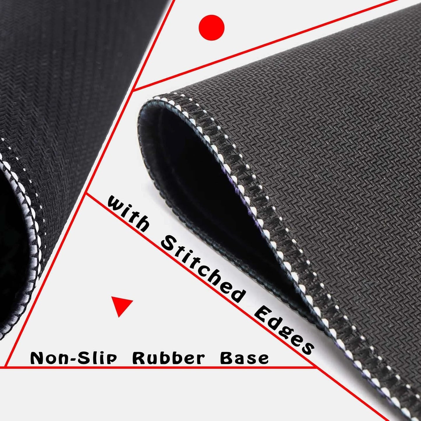 Mouse Pad with Non-Slip Rubber Base, Waterproof Computer Mousepad with Stitched Edges, Mouse Pads for Computers, Laptop, Gaming, Office & Home, 9.5 x 7.8 in (2026 Calendar Colorful)