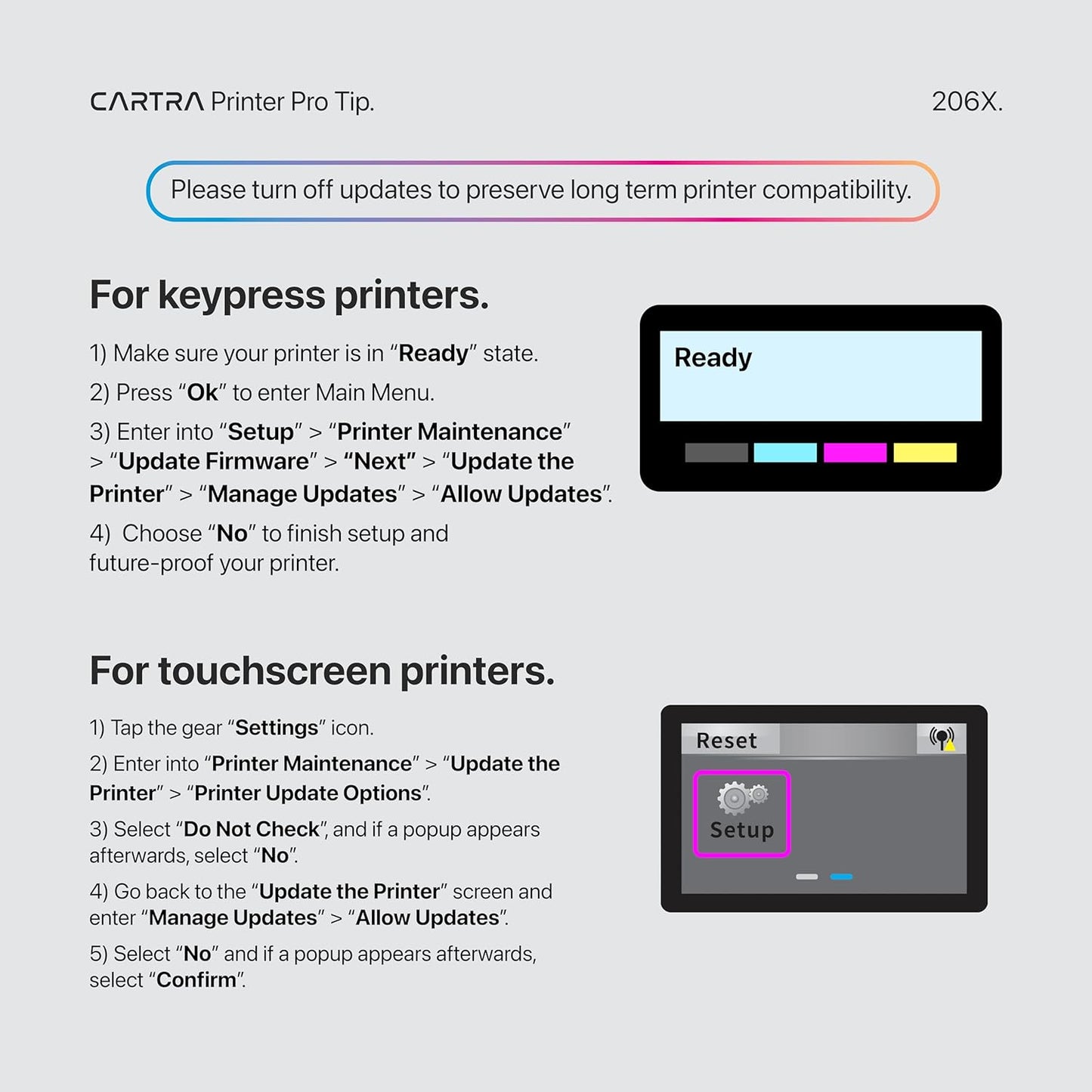 CATRA 206x High Yield Toner Cartridge Compatible with 206X Toner Cartridge Set, Works with Color Laser Jet Pro MFP M283fdw M283fdn M283cdw, M255dw, M255nw, M282nw 4Pack W2110X