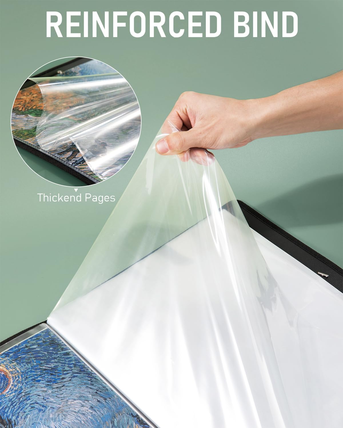 Nicpro Art Portfolio 11x17, Upgraded Large Portfolio Folder for Artwork with 30 Pockets Display 60 Pages, Presentation Book Binder with Protector Sleeves for Artists Drawing