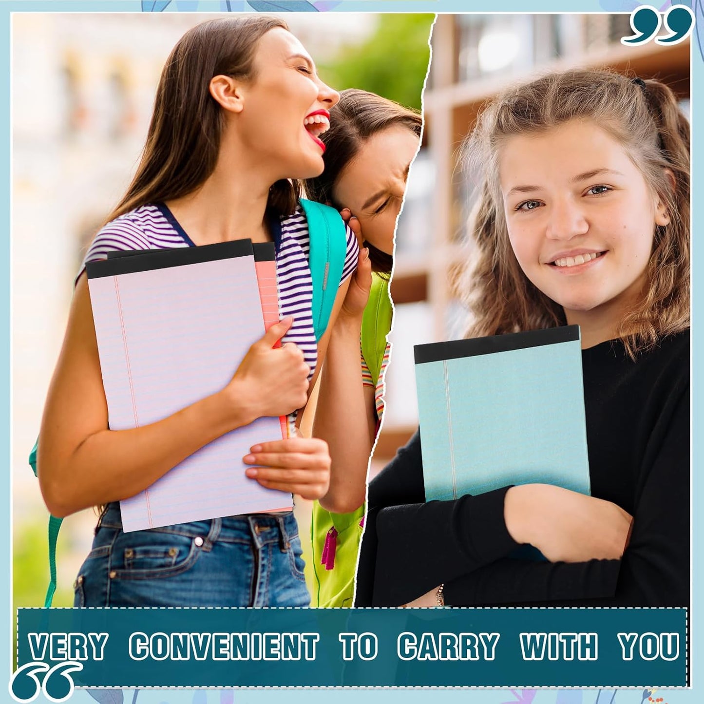 Fuutreo 24 Pcs 5" x 8" Legal Pad Writing Notepads 50 Sheets Small Legal Pad Narrow Ruled Multiple Color Lined Paper for School College Office Supplies Work (Vintage Colors)