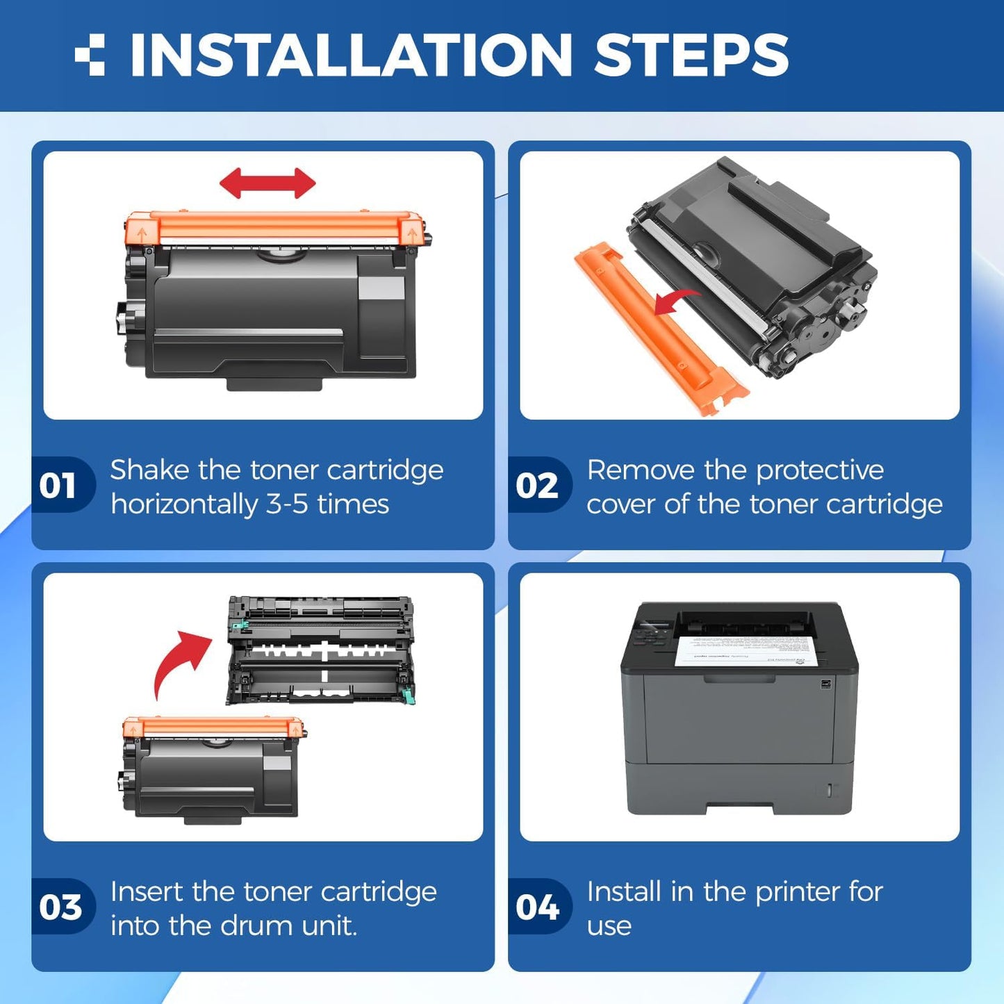 TN880 Black Toner Cartridge 2-Pack High Yield Compatible for Brother TN-880 TN850 880 Toner for HL-L6200DW L6200DWT L5200DW L5100DN L6400DW MFC-L5800DW L5700DW L6700DW L6800DW DCP-L5600DN Printer Ink