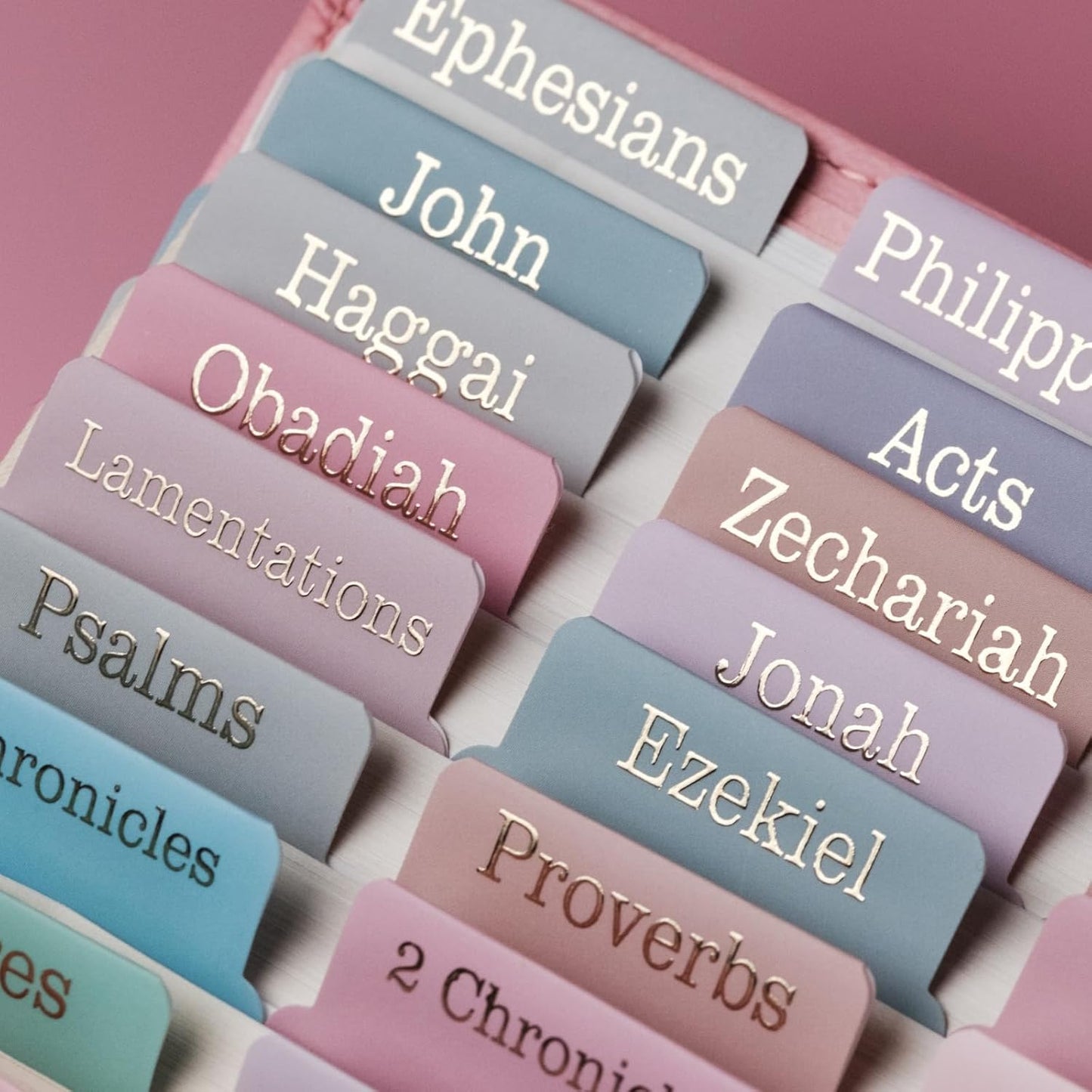 UPAFEXXI-Laminated Bible Tabs with Book Summaries(Gold Foil Embossed Lettering), Bible Tabs for Women and Men, Reposition Large Print Stickers, Easy to Read, 80Chapters Labels for Easy Navigation