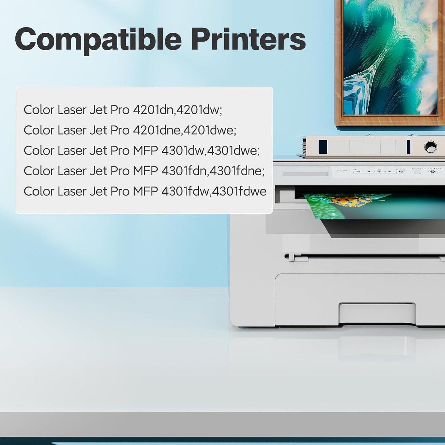 210A Toner Cartridges 4301fdw for HP 210A 210X Toner Cartridges 4 pack, 4301fdw 4201dn 4201dw Toner Cartridge, HP210A HP210X 210 Toner for Color Laser Jet Pro MFP 4301fdw 4201dn 4201dw 4301fdn 4301fdn