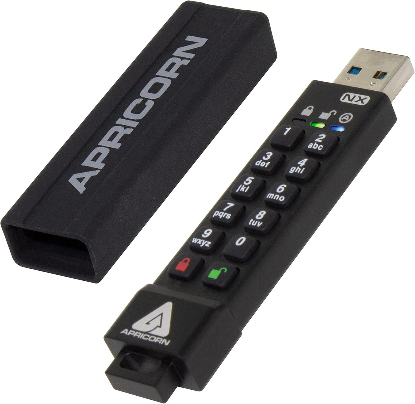 Apricorn 2TB Aegis Padlock USB 3.0 256-Bit AES XTS Hardware Encrypted & Aegis Secure Key 3 NX 64GB 256-bit Encrypted FIPS 140-2 Level 3 Validated Secure USB 3.0 Flash Drive, ASK3-NX-64GB, black