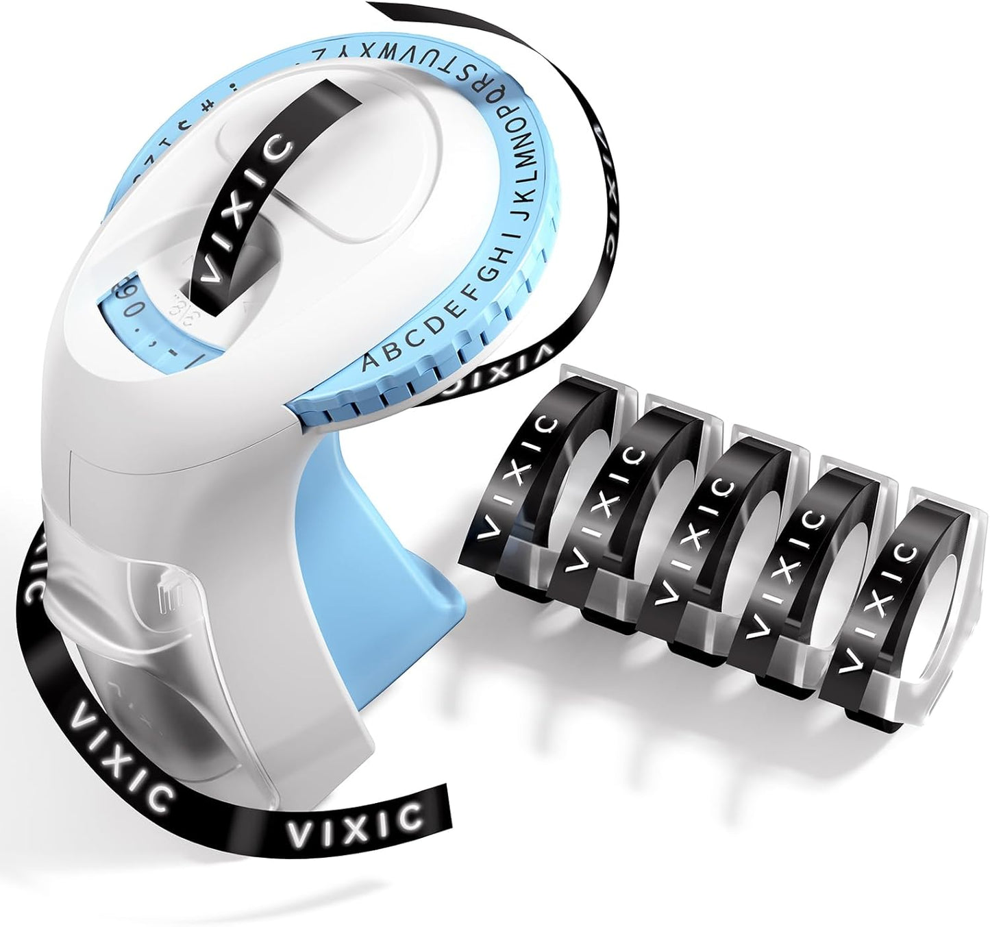 Embossing Label Maker, Retro 3D Label Maker Embossed, Vintage Embosser Label Makers Machine with 5 Rolls Embossing Tapes, Manual Labeler Old School for Home Office Kids DIY Crafting