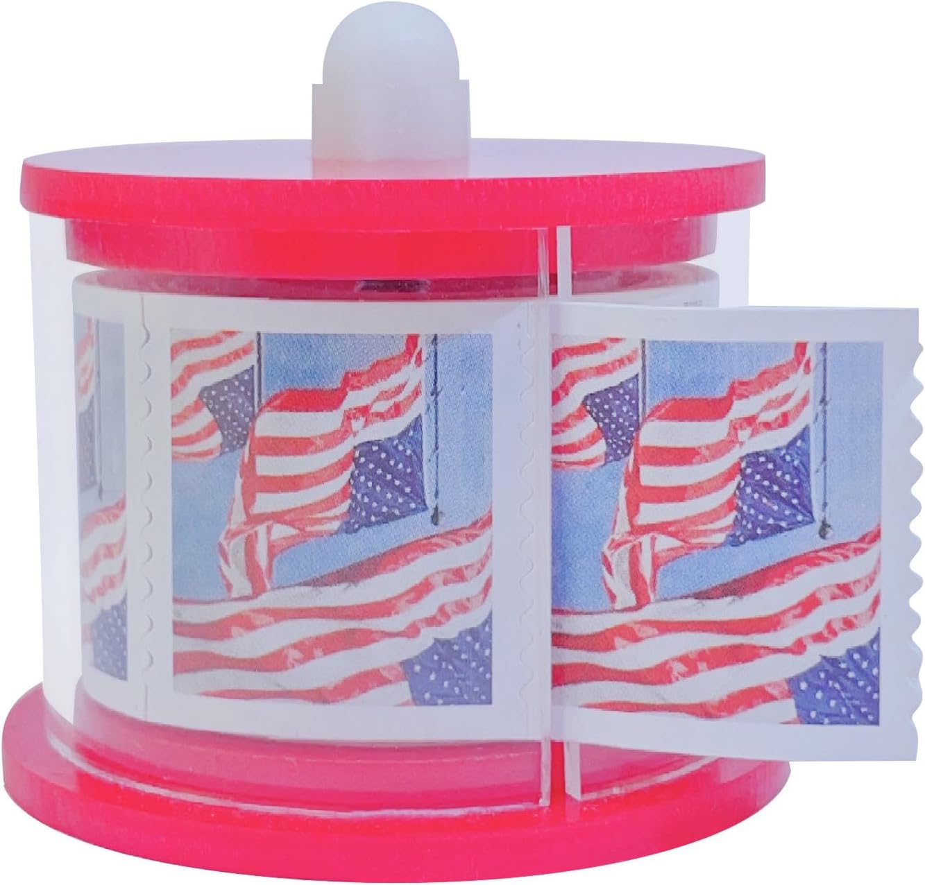 Postage Stamp Dispenser Stamp Roll Dispenser Stamp Holder -Red