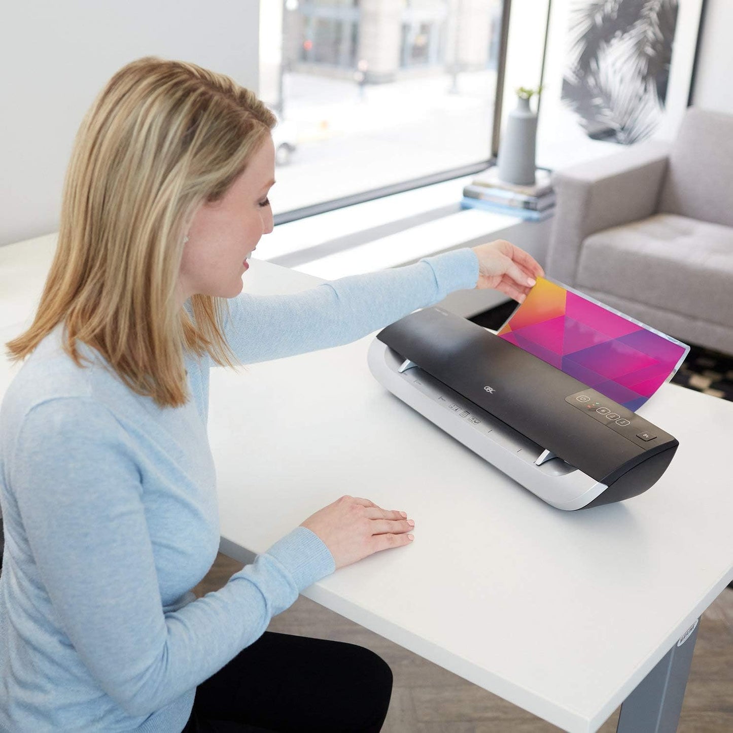 GBC Thermal Laminator Machine, Fusion 3000L, 12 Inch, 1 Min Warm-up, 3 or 5 Mil, with 30 EZUse Laminating Pouches (1703075)