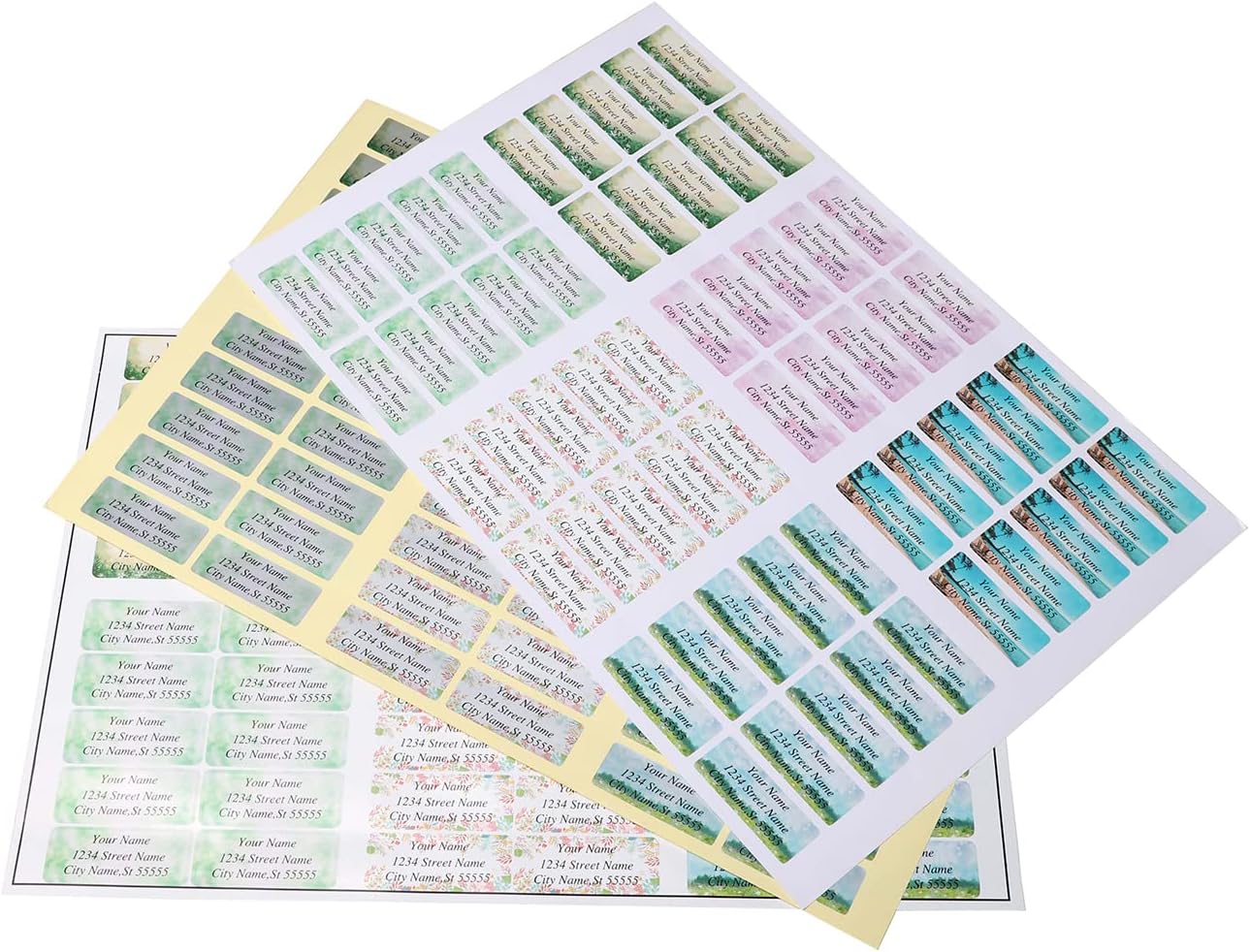 Return Address Labels - Personalized Address Labels, Custom Address Labels Colorful Patterns, Can Be Used for Box, Paper, Plastic, Glass, Metal (2.6x1 Inch, Set of 220, Glossy Vinyl)
